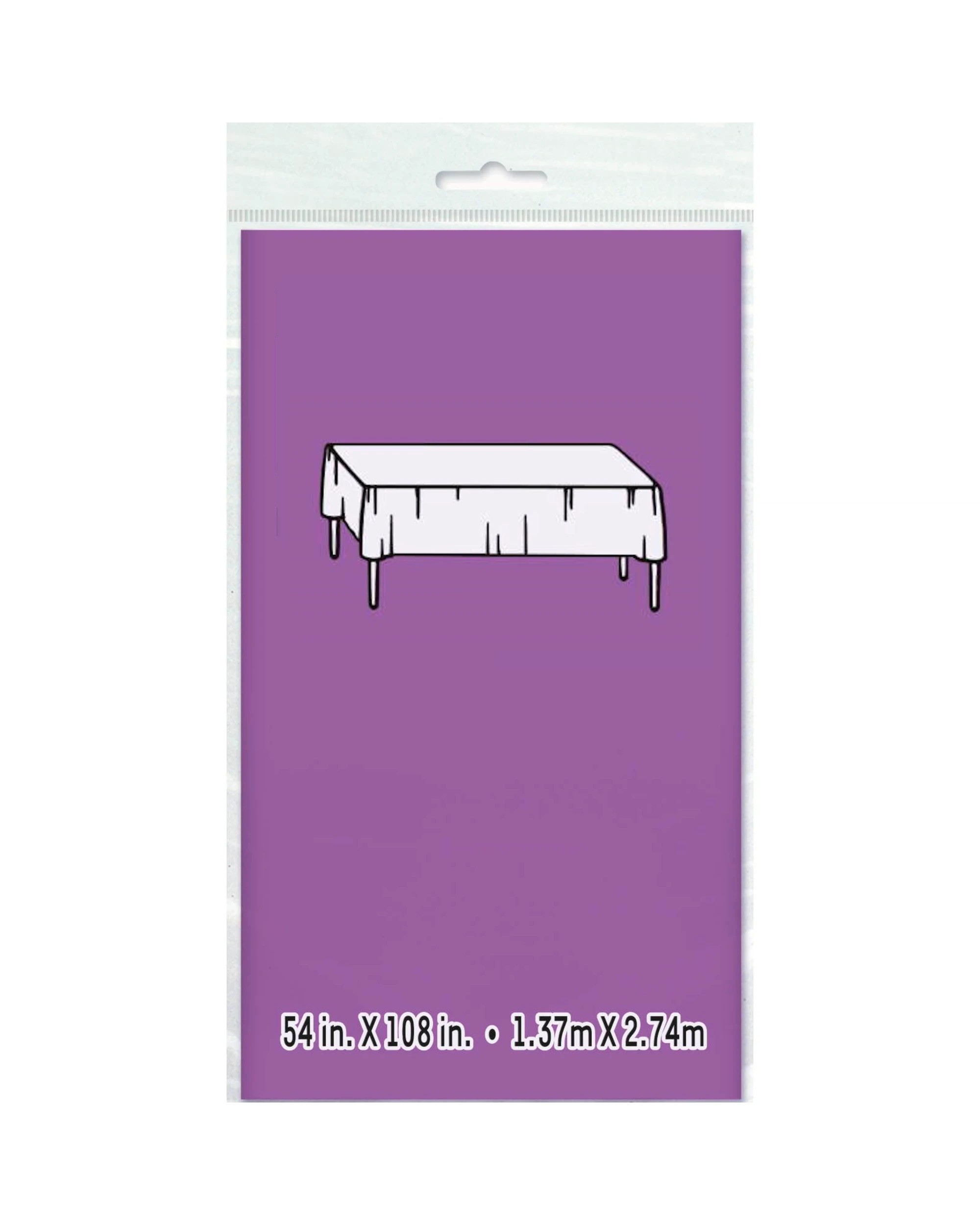 2 Unique Violet Purple Rectangular Plastic Tablecloth - Purple, 2 of 2