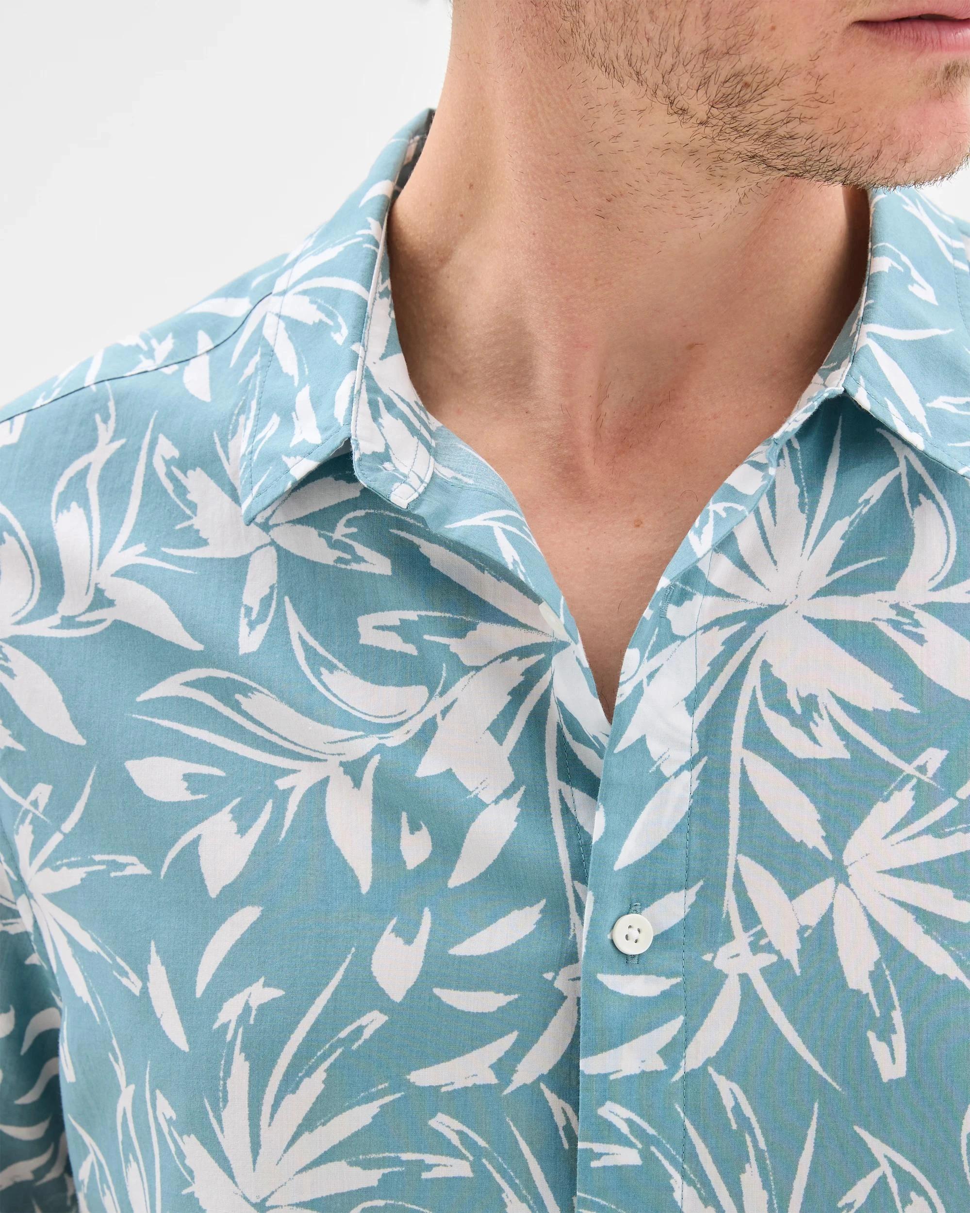 6 Target Australian Cotton Blend Floral Print Shirt TEAL, 6 of 6