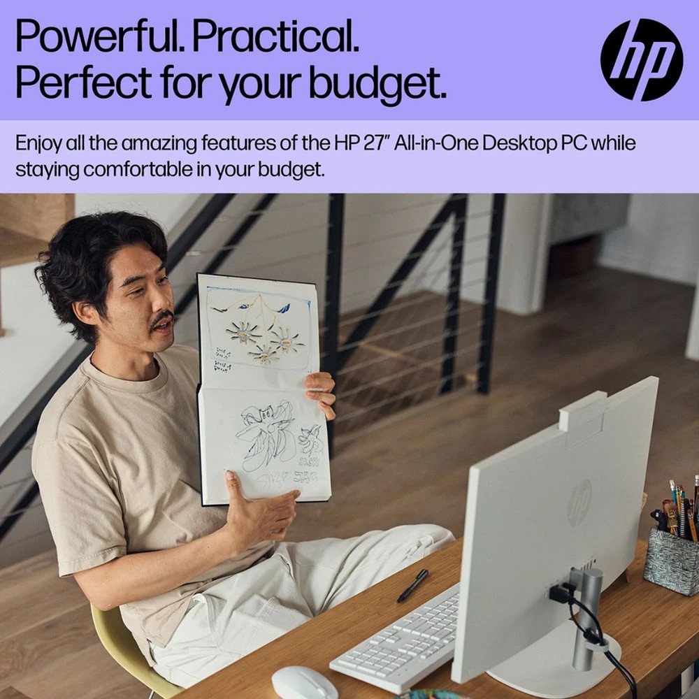 5 HP 27-CR1004A All-in-One AI Desktop PC Core Ultra 7 16/512GB, 5 of 6