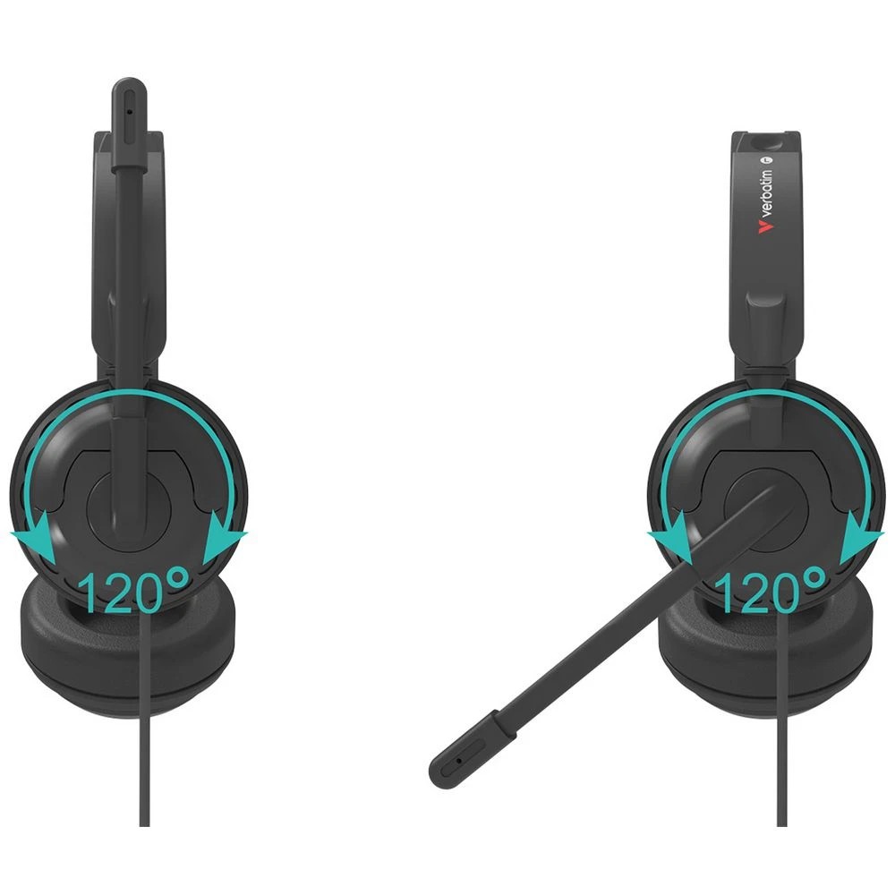 6 Verbatim PureSound Noise-Cancelling Headset Black, 6 of 9