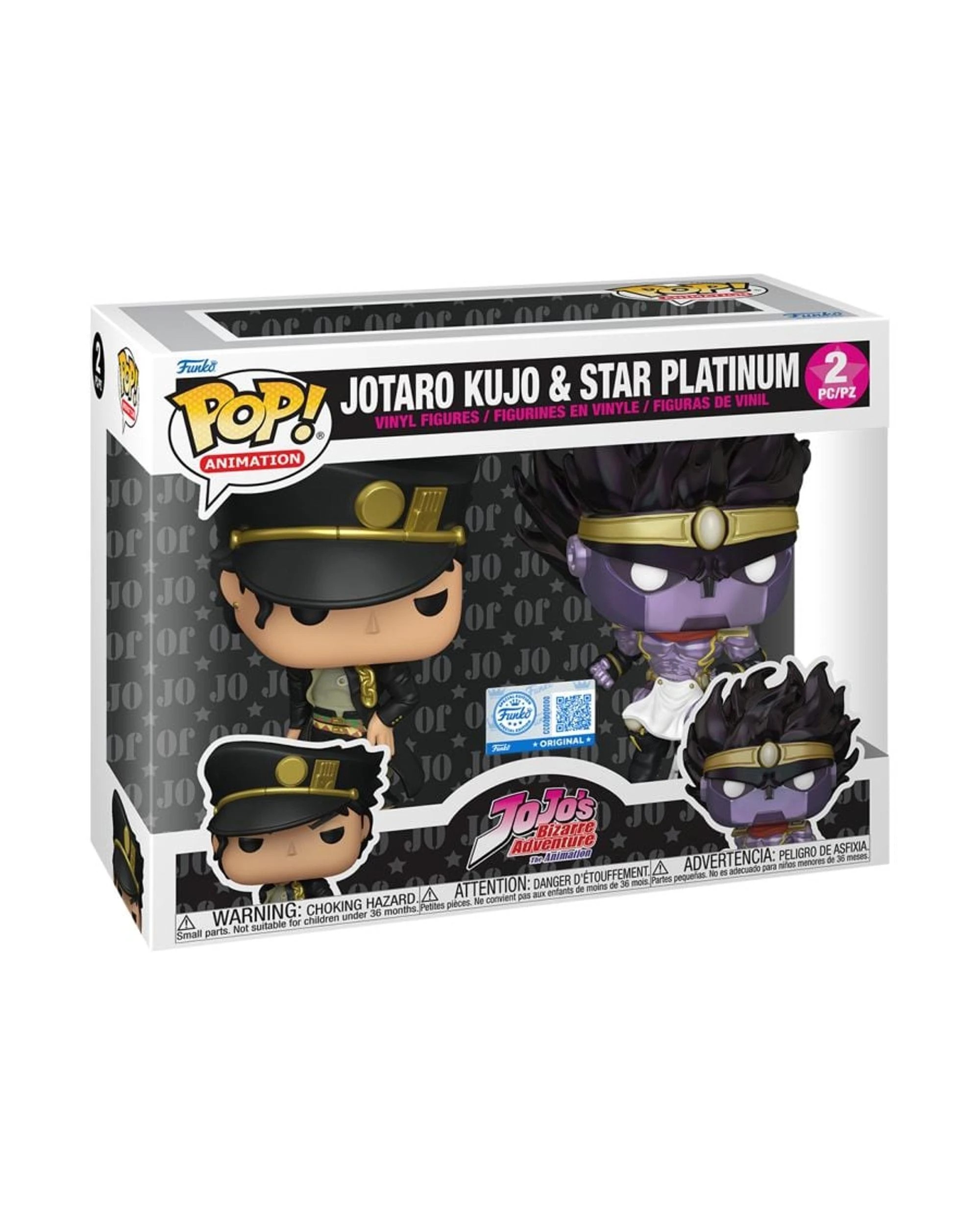 3 Jojo's Bizarre Adventure Jotaro Kujo and Star Platinum Funko POP! Vinyl 2 Pack, 3 of 3
