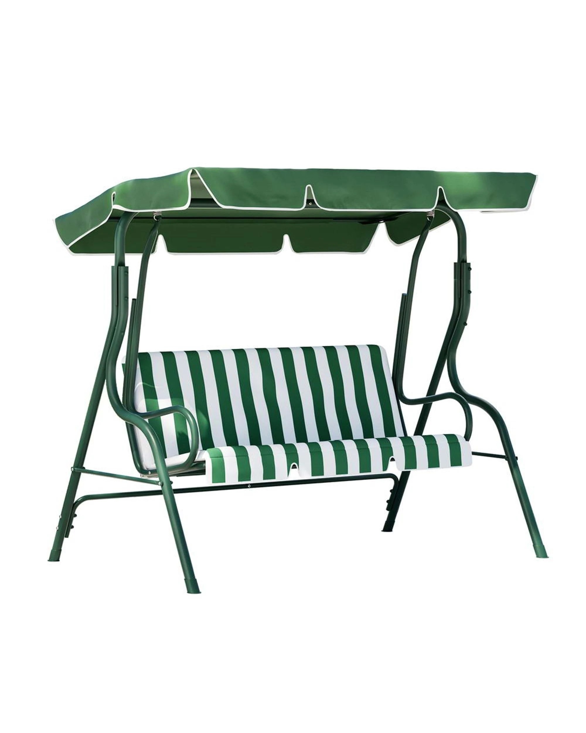 1 Gardeon Outdoor Swing Chair Garden Bench Furniture Canopy 3 Seater - Multi, 1 of 5