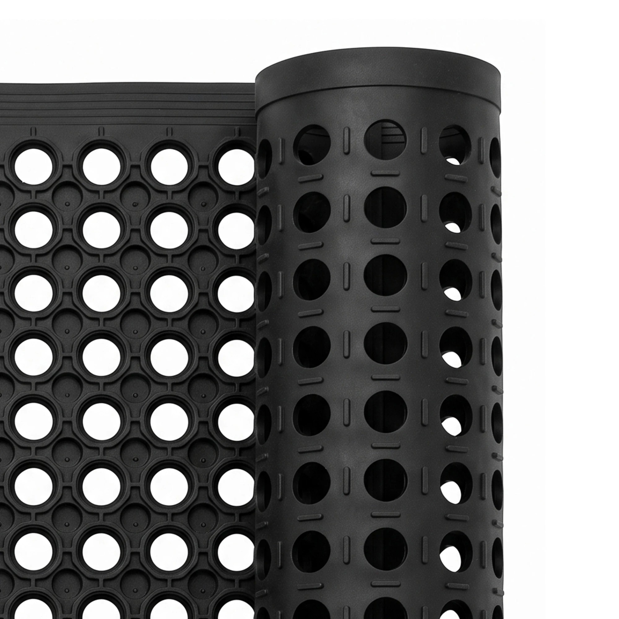 6 Marlow Anti Fatigue Mat Non Slip for Rubber Floor Draining Entry Door,Black, 6 of 8