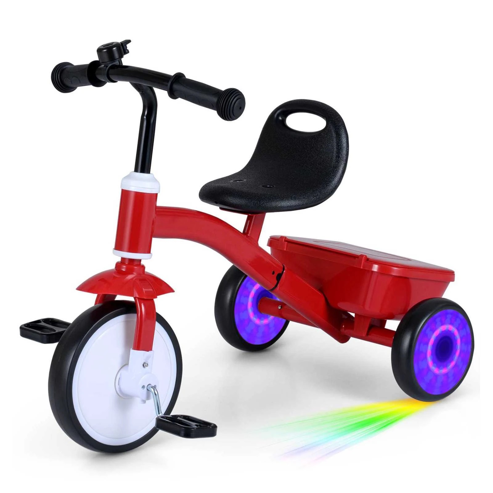 1 Costway Glowing Tricycle Ride-On Trike Baby Walker Bike, 1 of 1