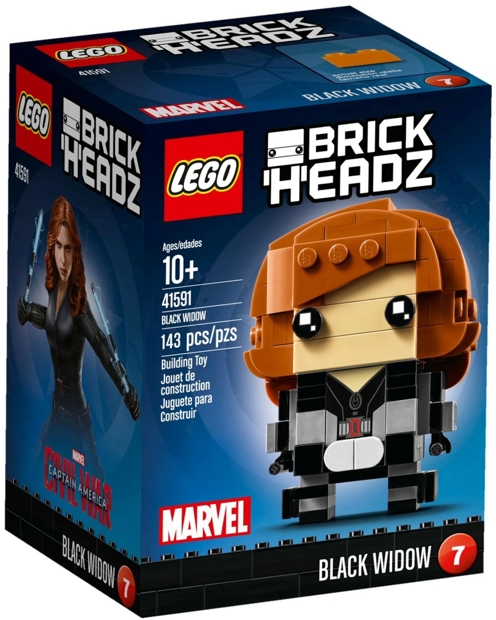 1 LEGO 41591 Black Widow BrickHeadz Figure, 1 of 1