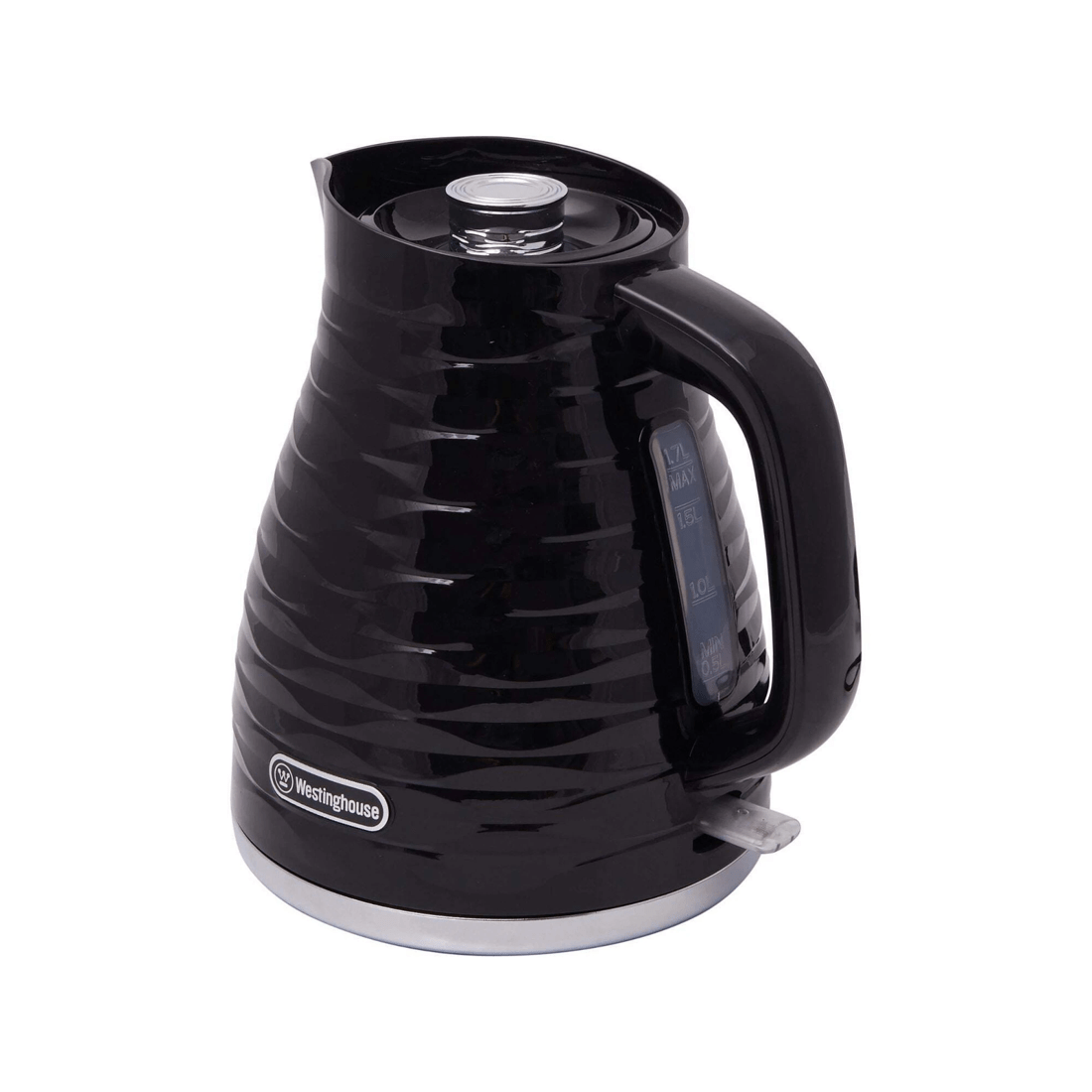 5 Westinghouse 1.7l Kettle & 4 Slice Toaster Pack Black/silver Wave Pattern
 - Black, 5 of 10