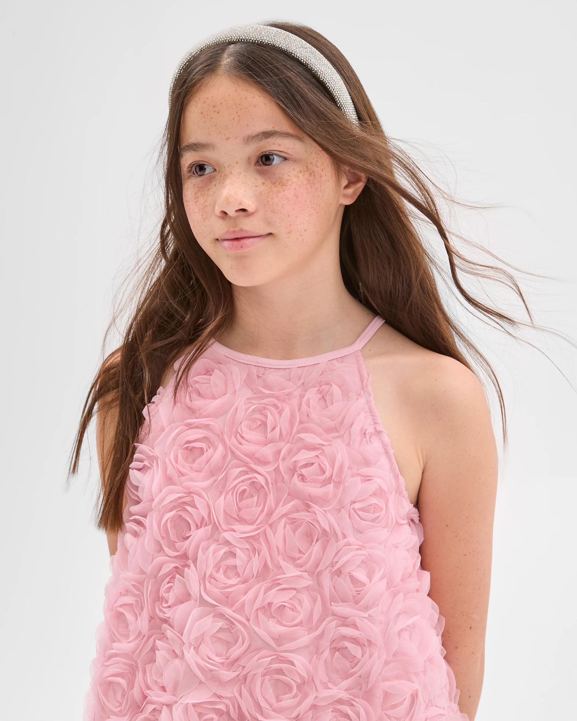 2 Target Sleeveless Occasion 3d Dress ROSE PINK, 2 of 8