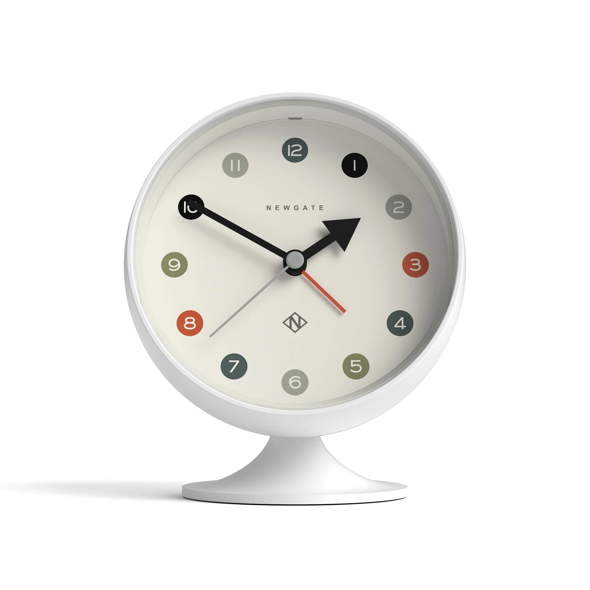 1 Newgate Spheric Alarm Clock - White, 1 of 2