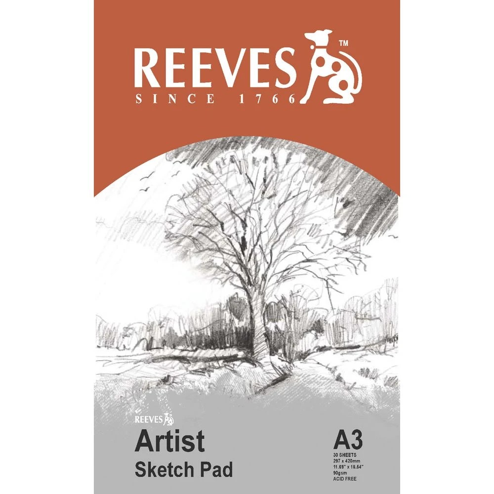 2 Reeves Artist Sketch Pad 90gsm 30 Sheets A3, 2 of 2