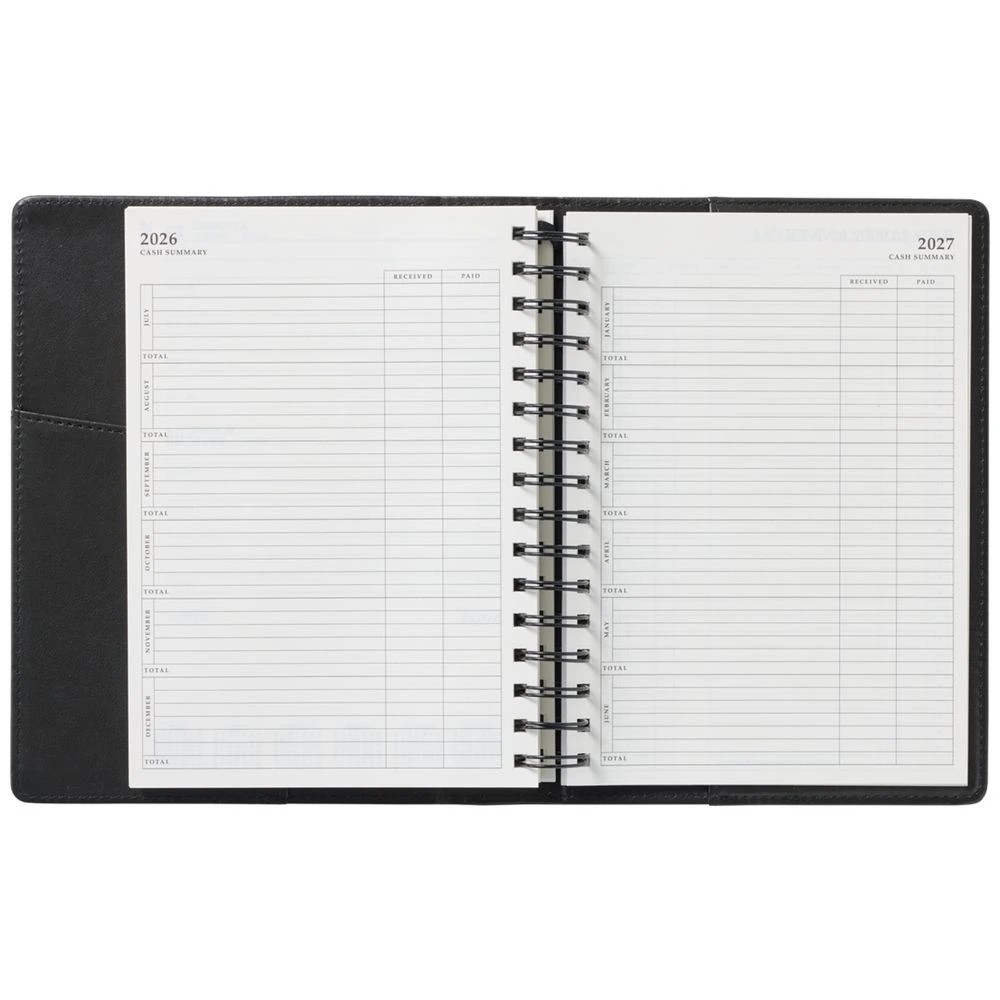7 J.Burrows A5 Day to Page Executive FY26/27 Diary Black, 7 of 7