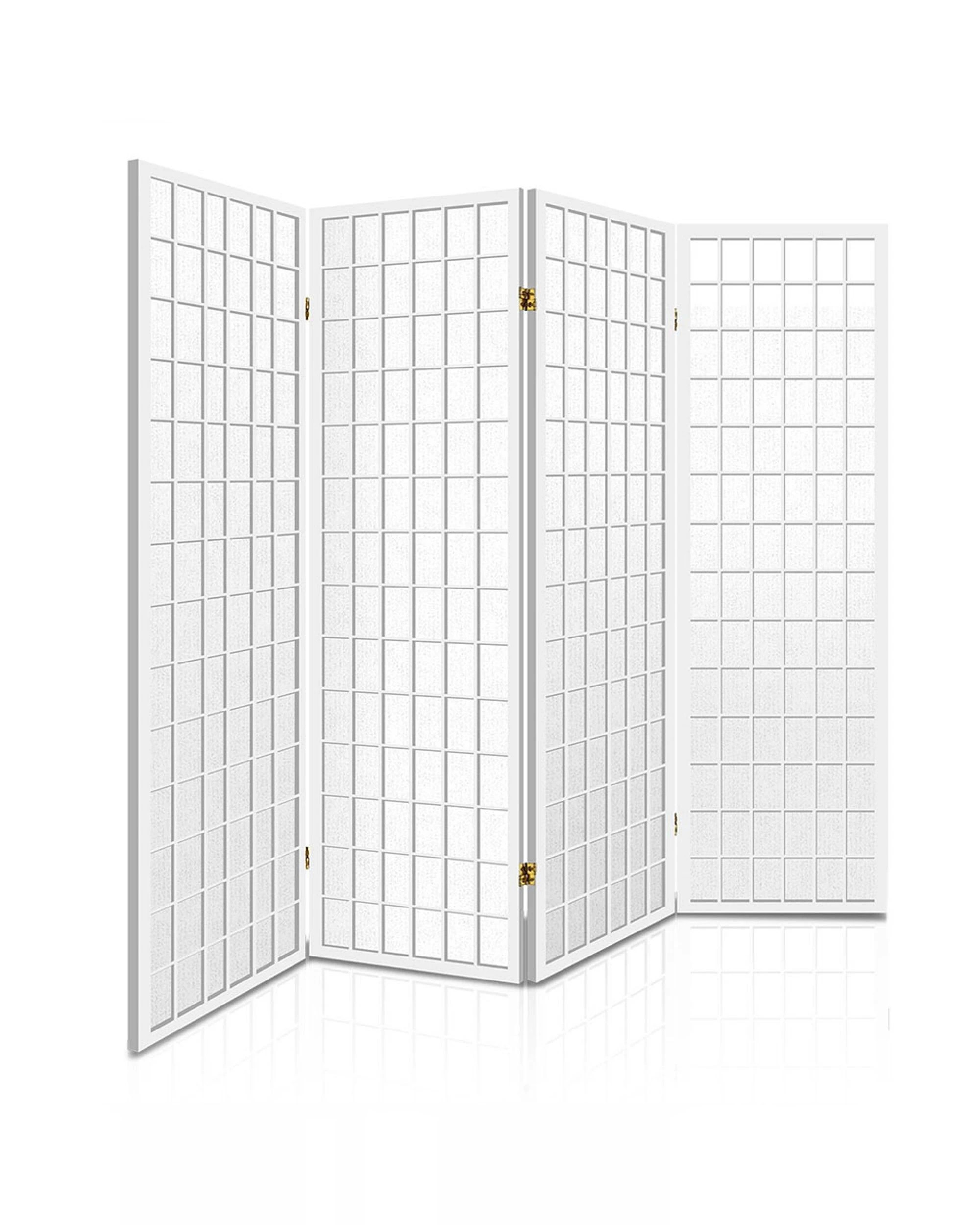 1 Artiss 4 Panel Room Divider Screen 174x179cm - White, 1 of 8