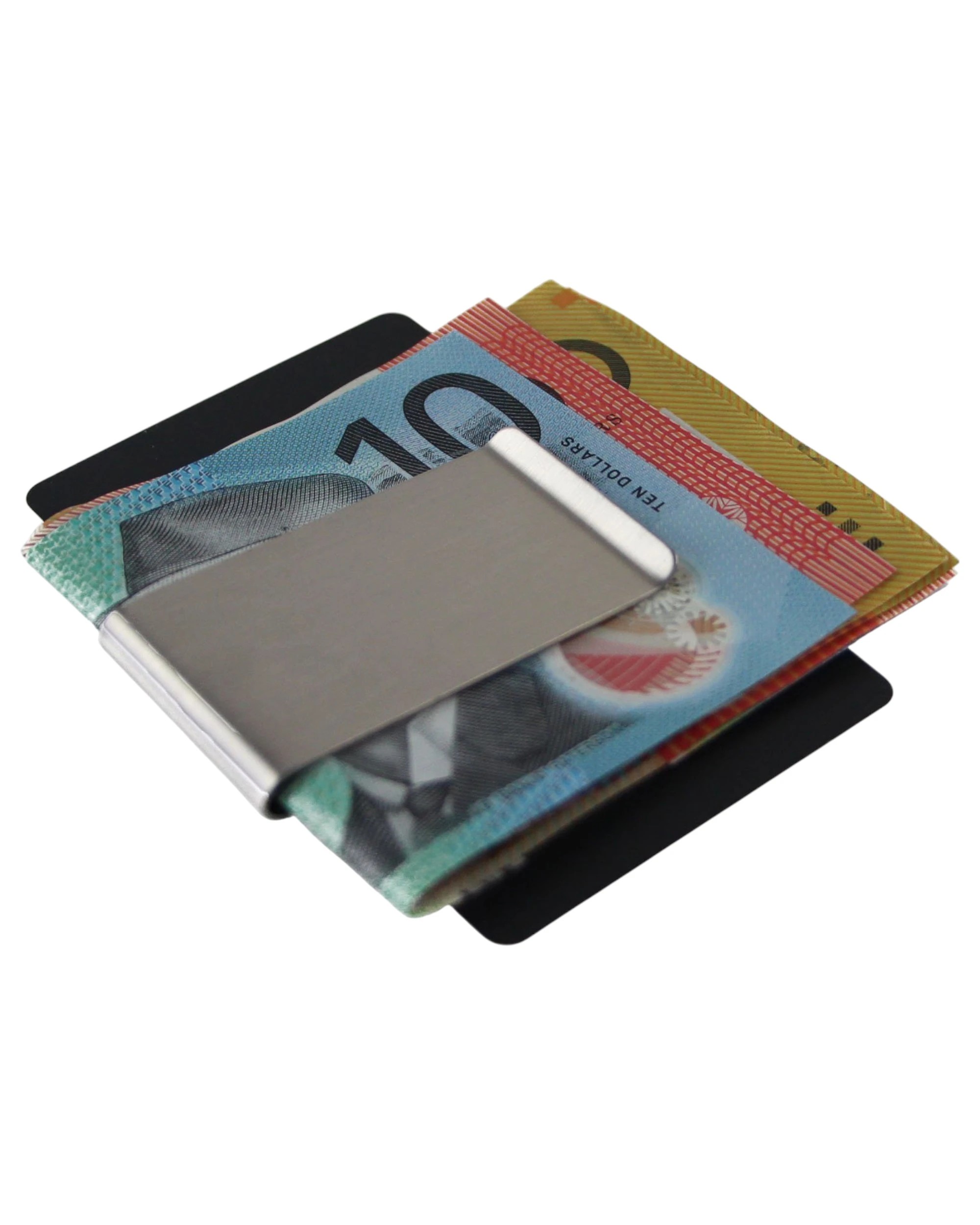3 Zasel Mens 3cms Wide Double Layer Solid Money Clip - Silver - Silver, 3 of 7