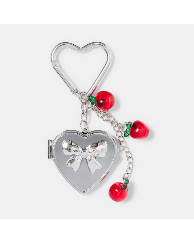 Locket Apple Bag Charm Keyring - Si
