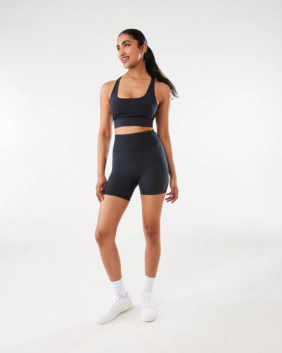 Active Womens Ribbed Waist Bike Shorts