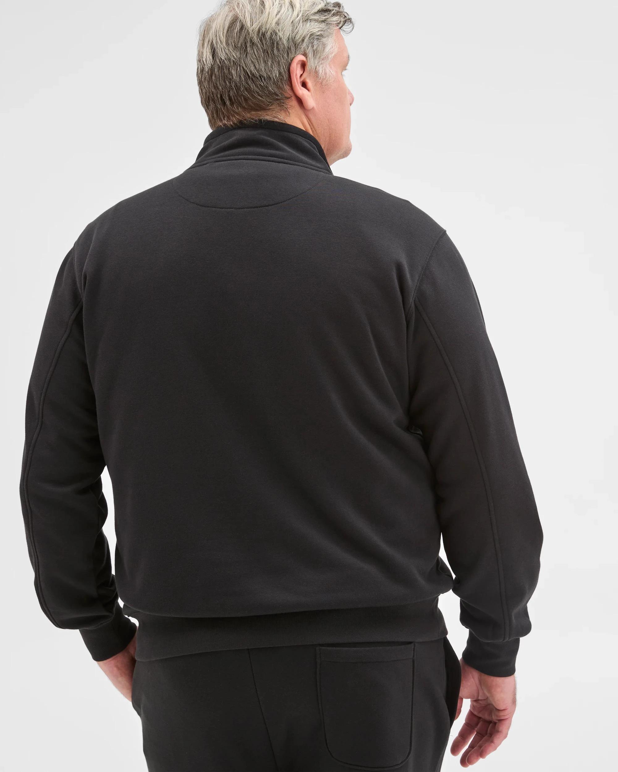 5 Target Man Plus Plus Size Australian Cotton Blend 1/2 Zip Jumper BLACK, 5 of 5