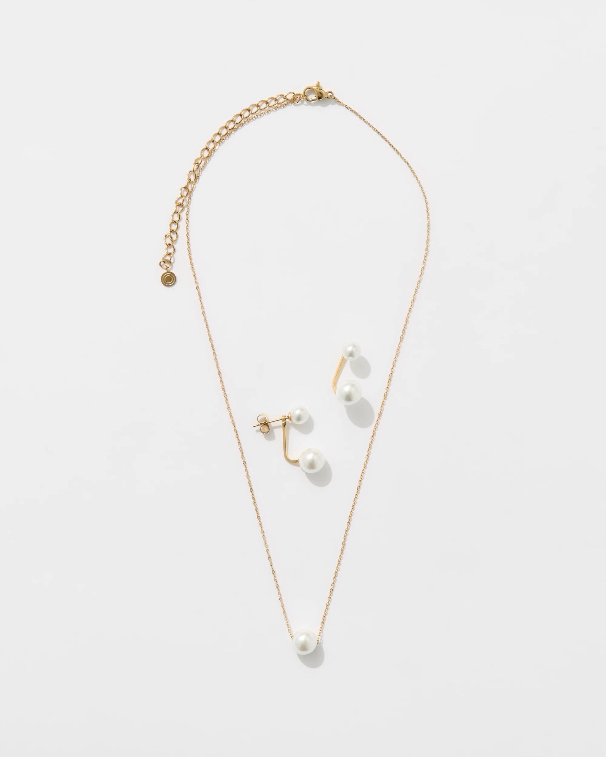 1 Target Waterproof 2 Pack Faux Pearl Bead Jewellery Set GOLD, 1 of 2