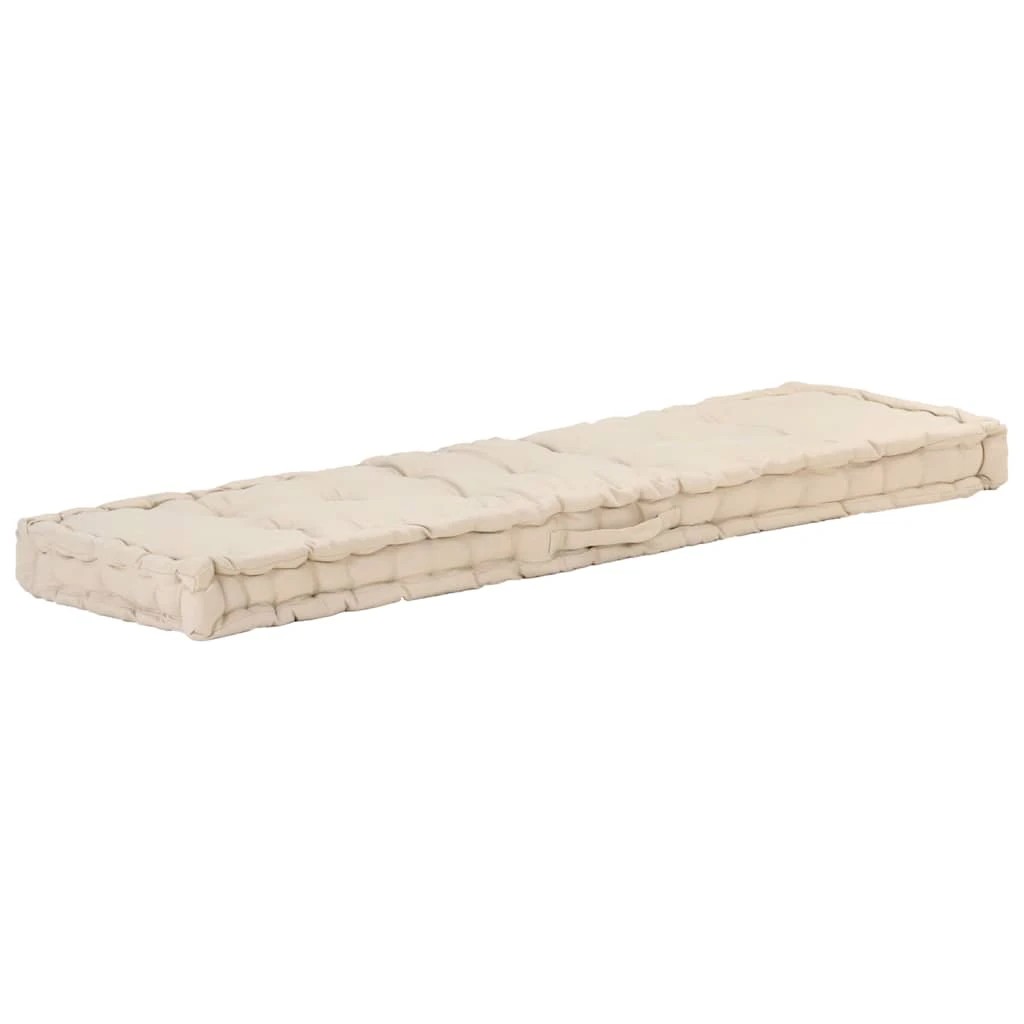 1 vidaXL Pallet Floor Cushion Cotton - Beige, 1 of 6