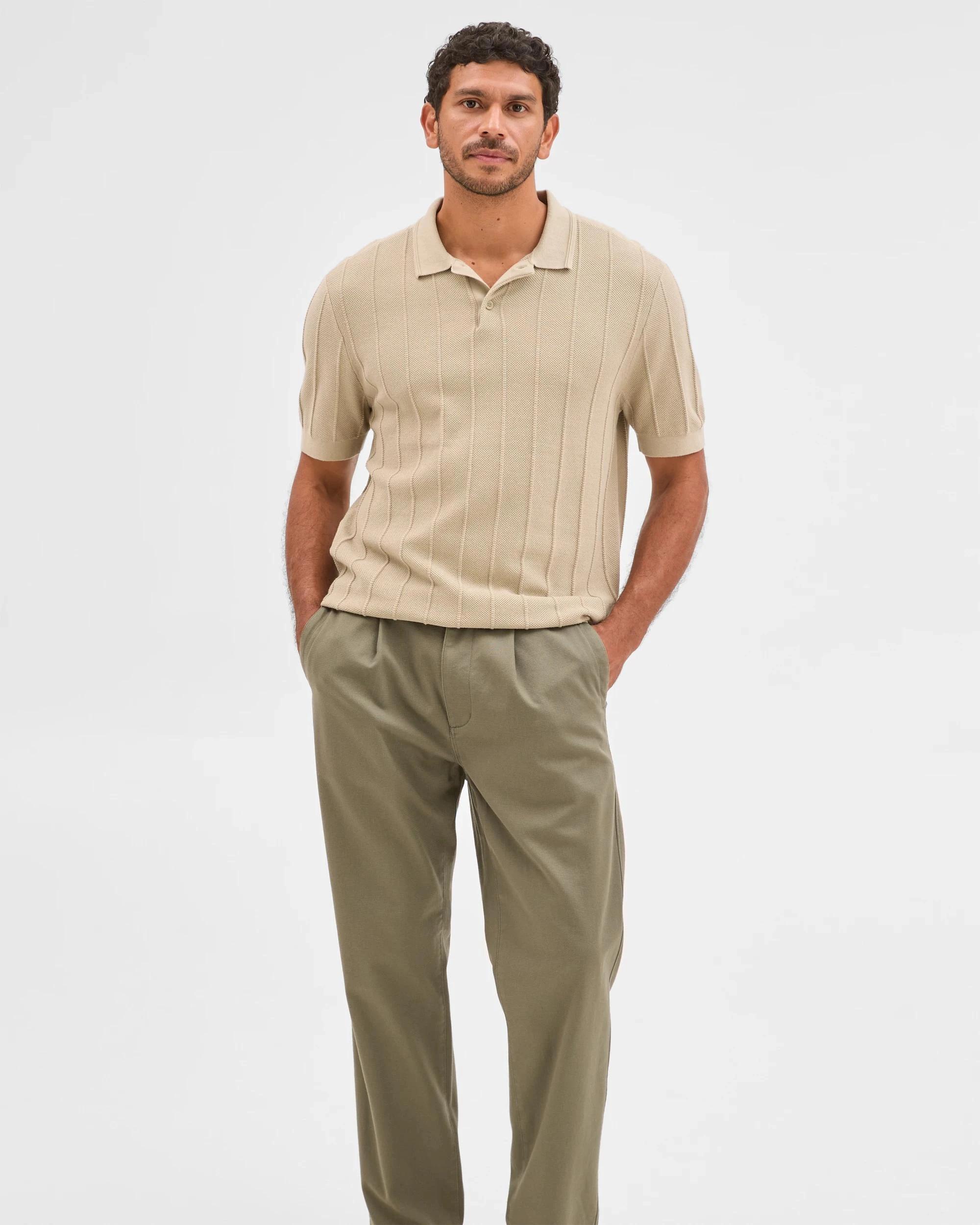 4 Target Man Australian Cotton Pleated Textured Chino Pants ARMY, 4 of 7