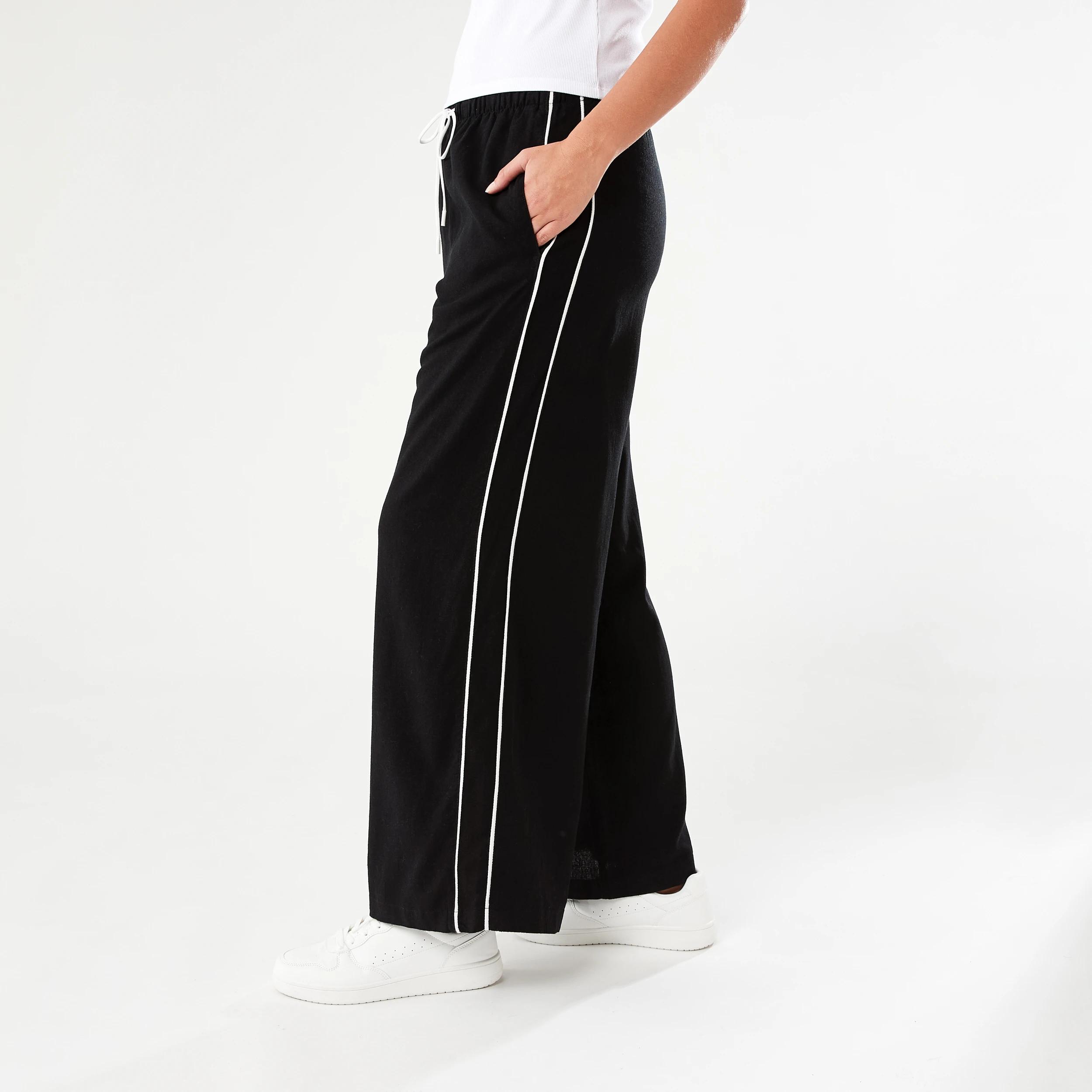2 Wide Side Stripe Pants BLACK, 2 of 6