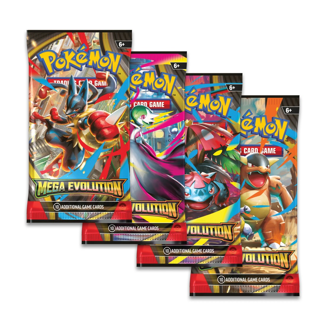 4 Pokemon Trading Card Game: Mega Evolution Pack - Assorted, 4 of 8