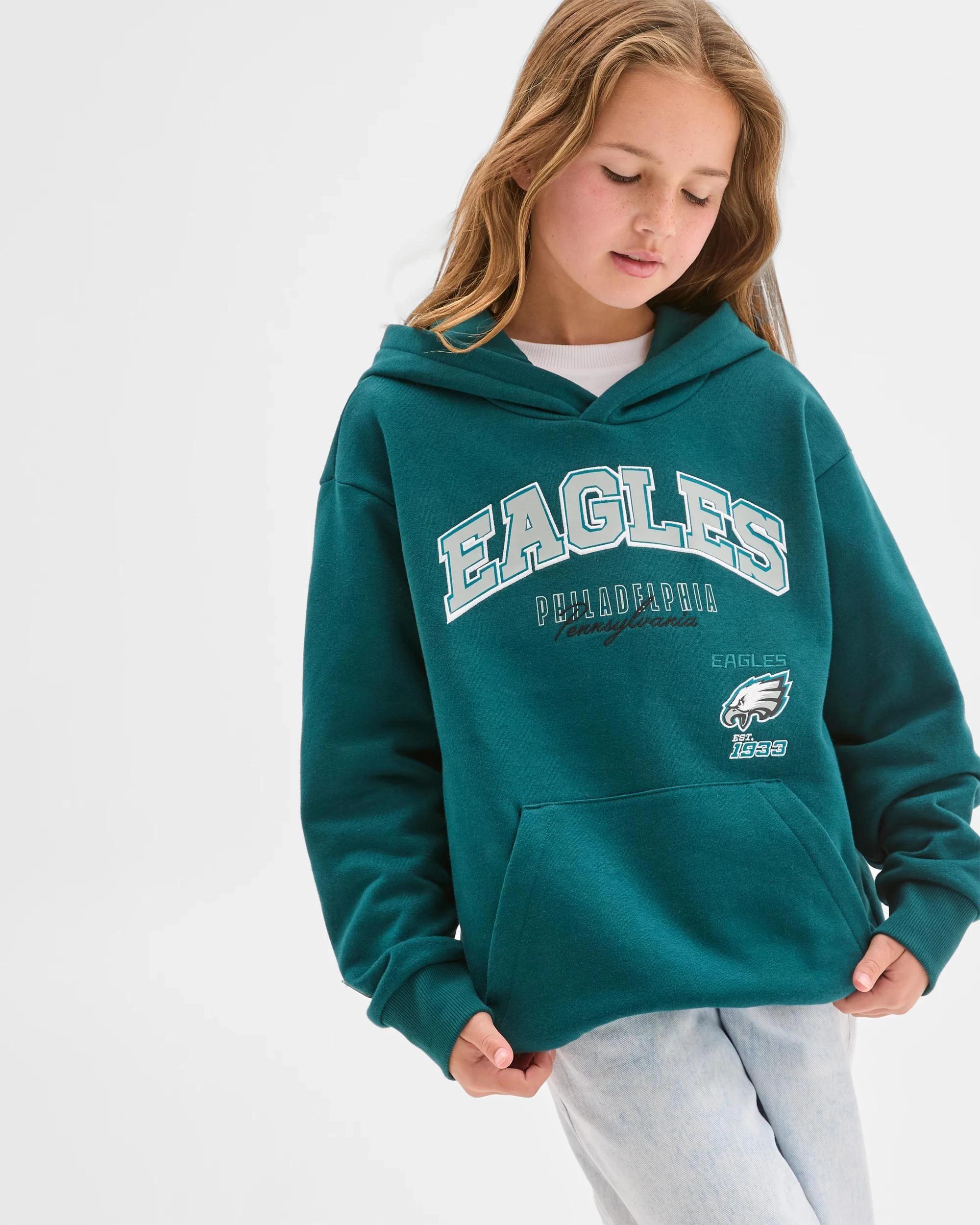 3 NFL Australian Cotton Blend Oversized Hoodie EAGLES, 3 of 6