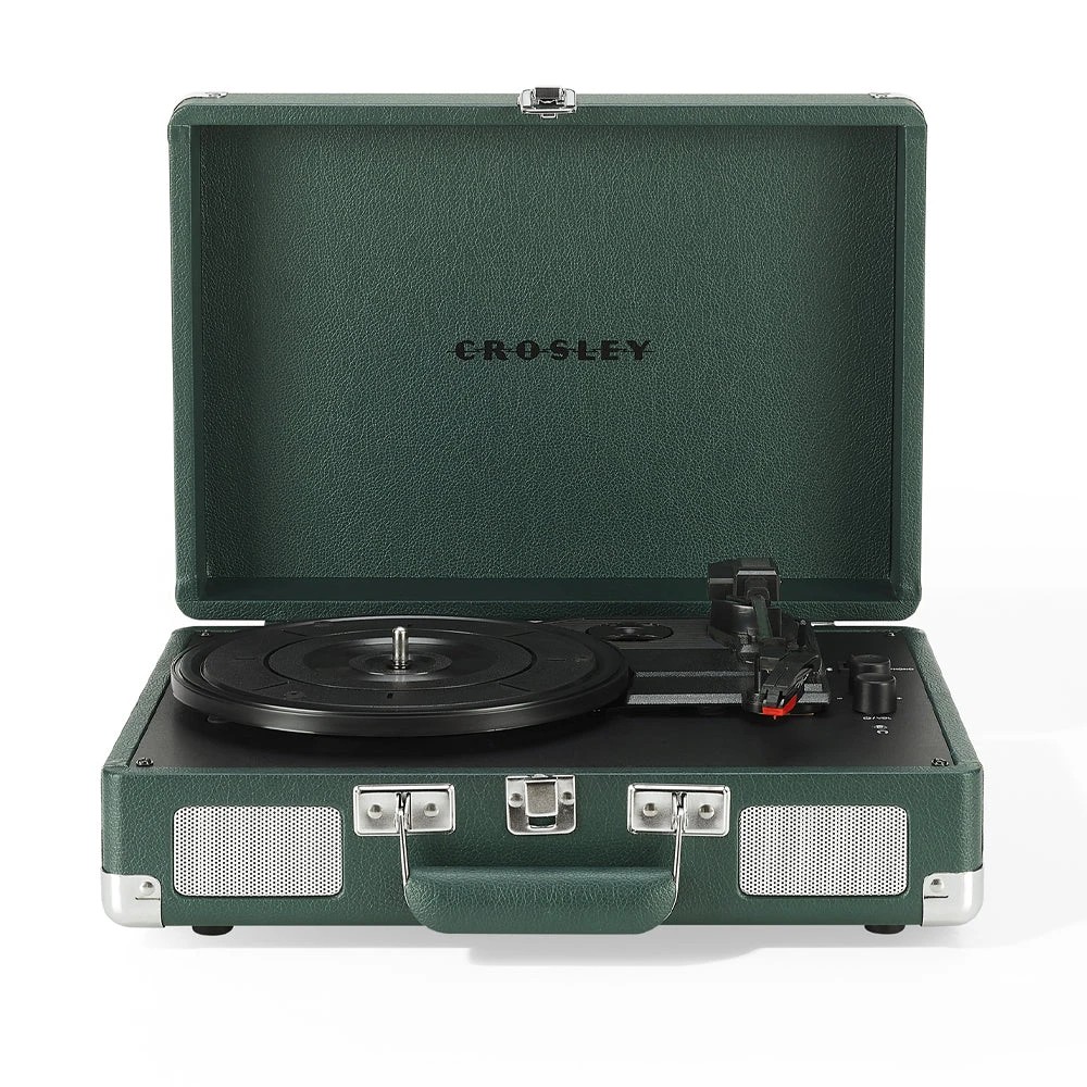1 Crosley Cruiser Bluetooth Portable Turntable - Green, 1 of 5