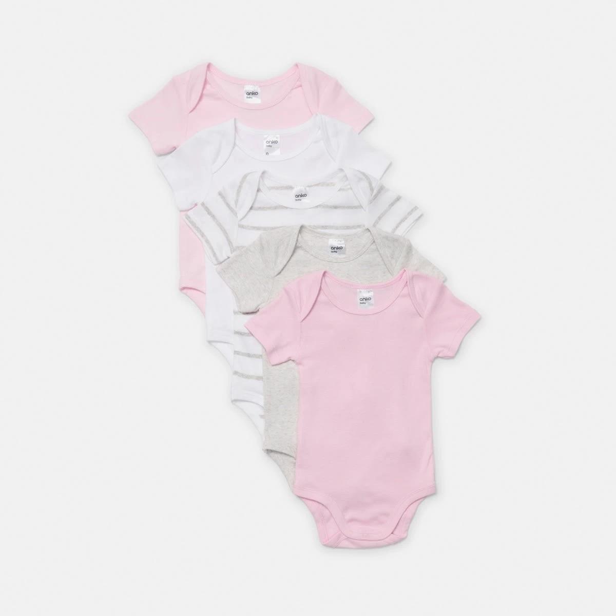 1 5 Pack Bodysuits PINK MULTI PACK, 1 of 8
