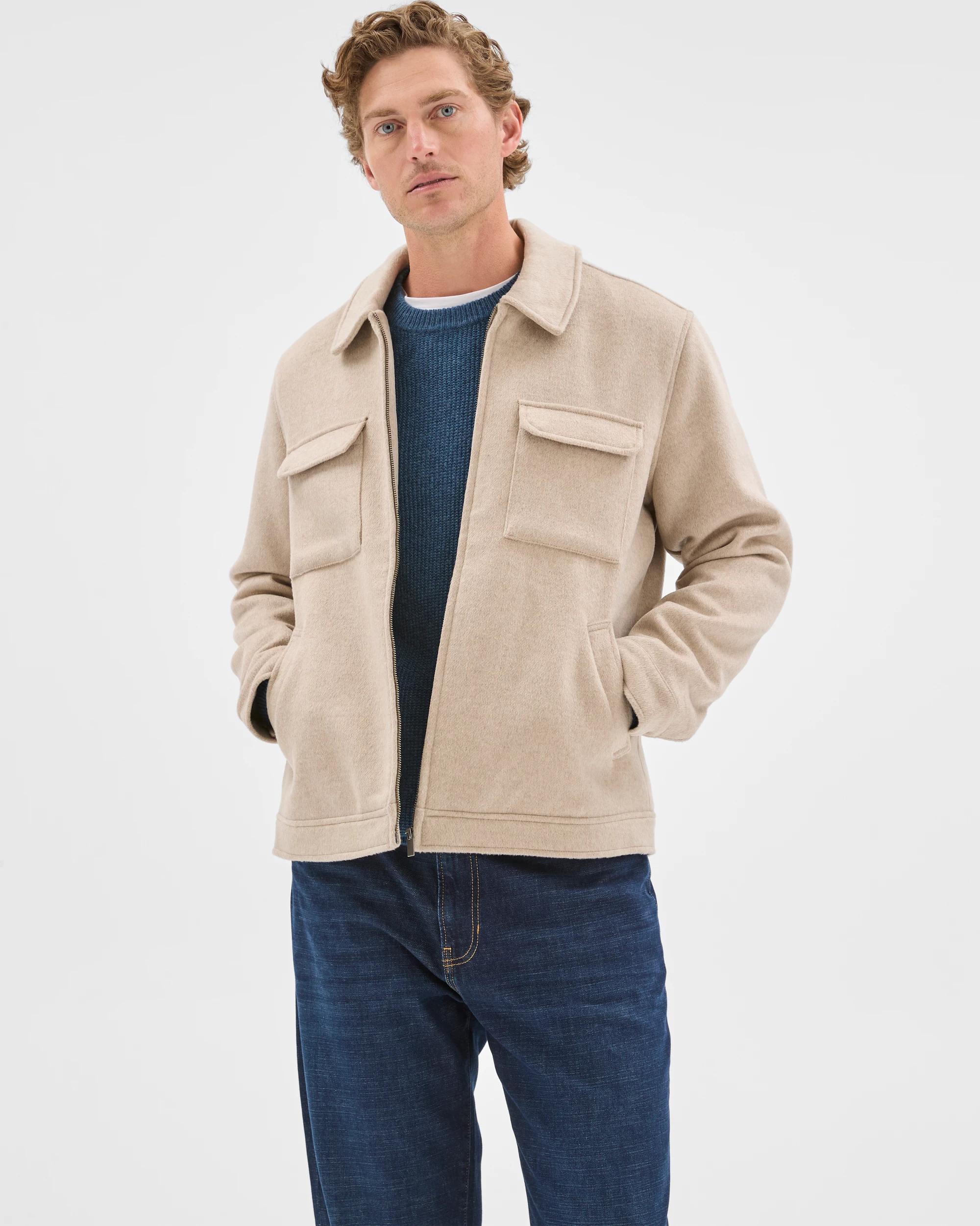 1 Preview Melton Jacket NEUTRAL, 1 of 6