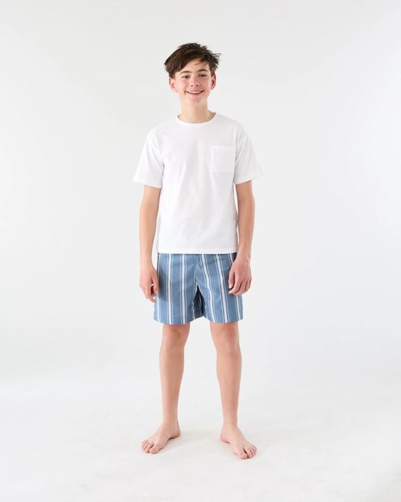 Short Sleeve Knit Woven Pyjama Set