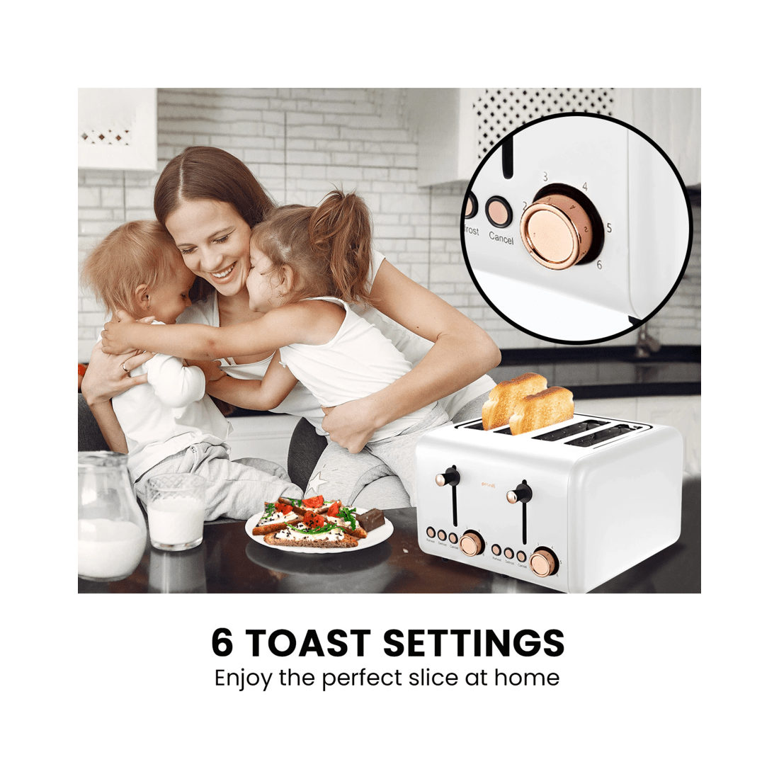 8 Pronti Toaster, Kettle And Coffee Machine Breakfast Set - White, 8 of 10