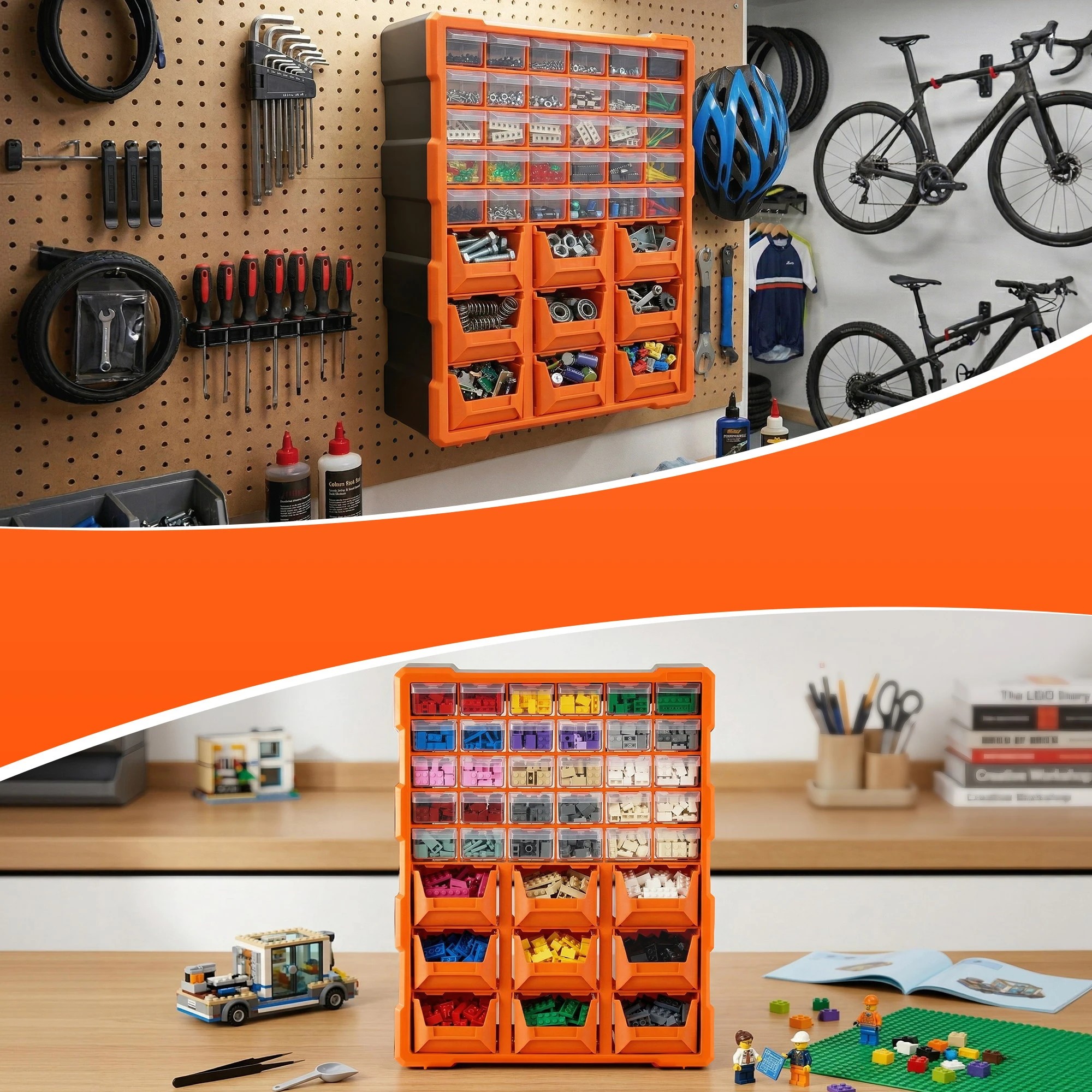 6 Giantz Tool Organizer 39-Drawer Hardware Cabinet Screw Storage Box Anti-Drop - Multi, 6 of 9