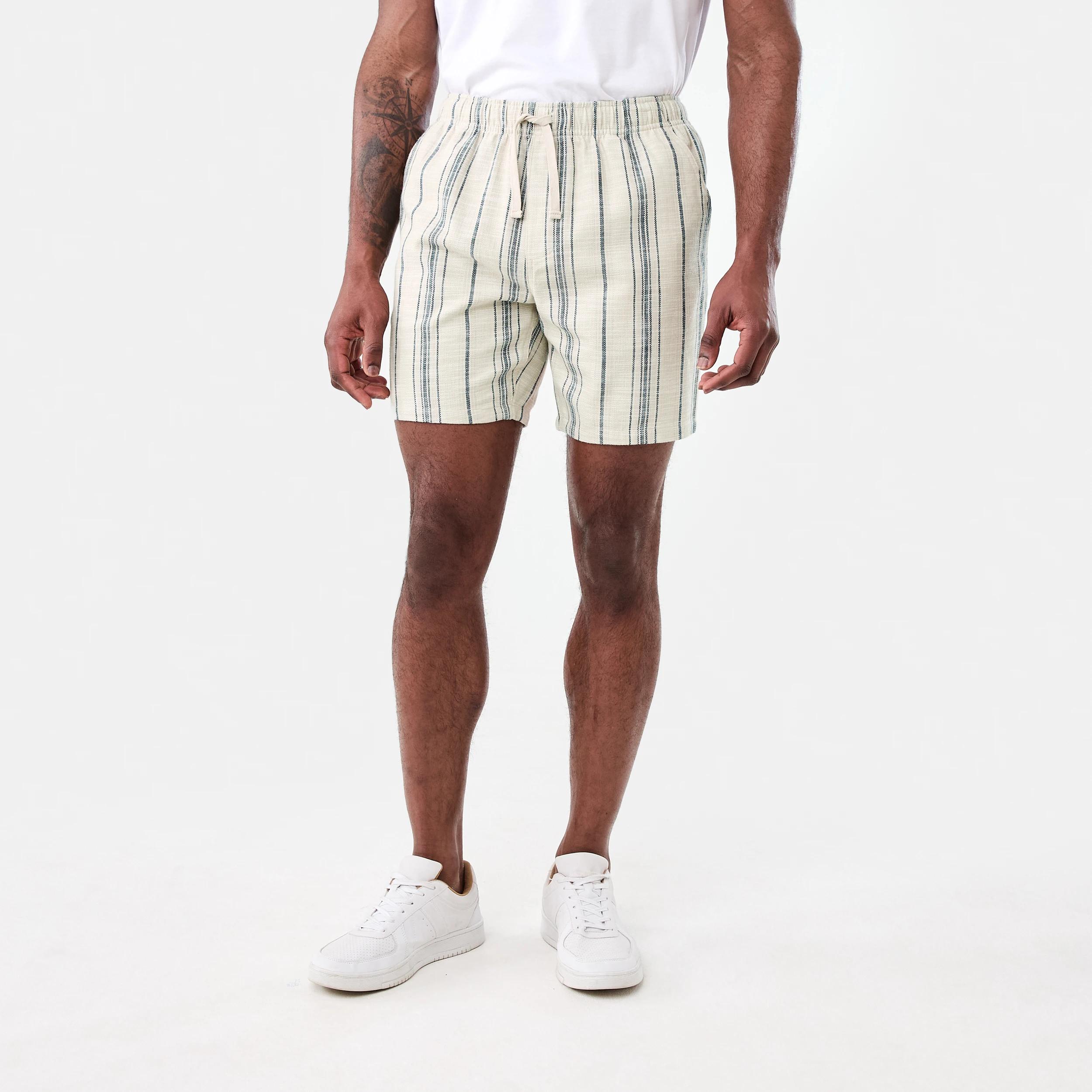 6 Textured Striped Shorts MOON STRIPE NEUTRAL, 6 of 6