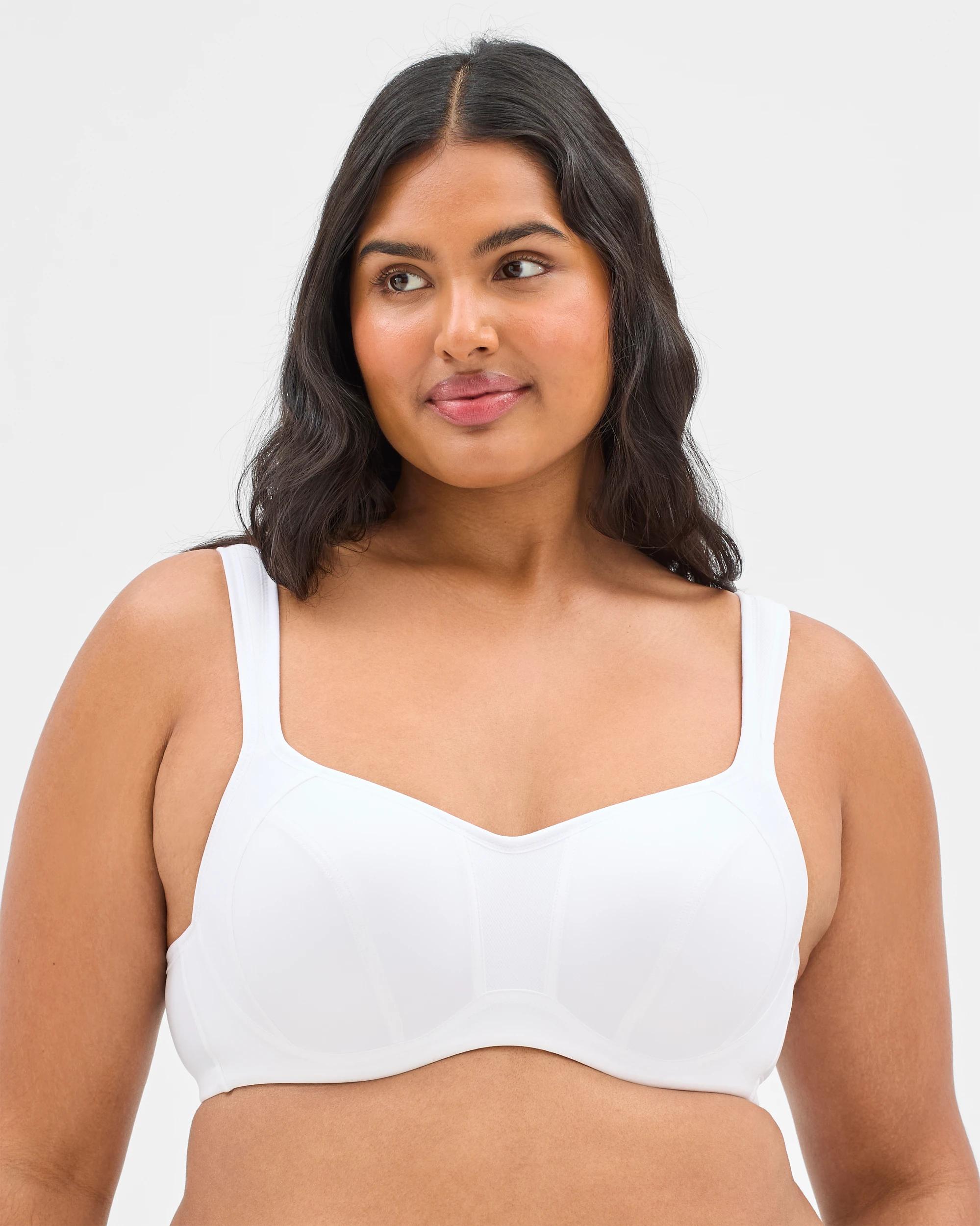 1 Target Womens Ashley Fuller Figure High Impact Underwire Sports Bra WHITE, 1 of 1