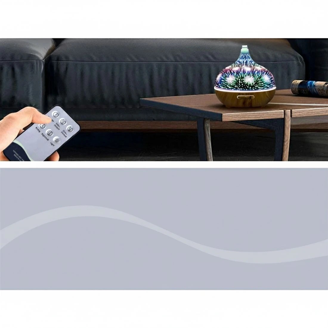 5 Devanti Aroma Diffuser Aromatherapy 3D Glass 400ml - Multi, 5 of 7