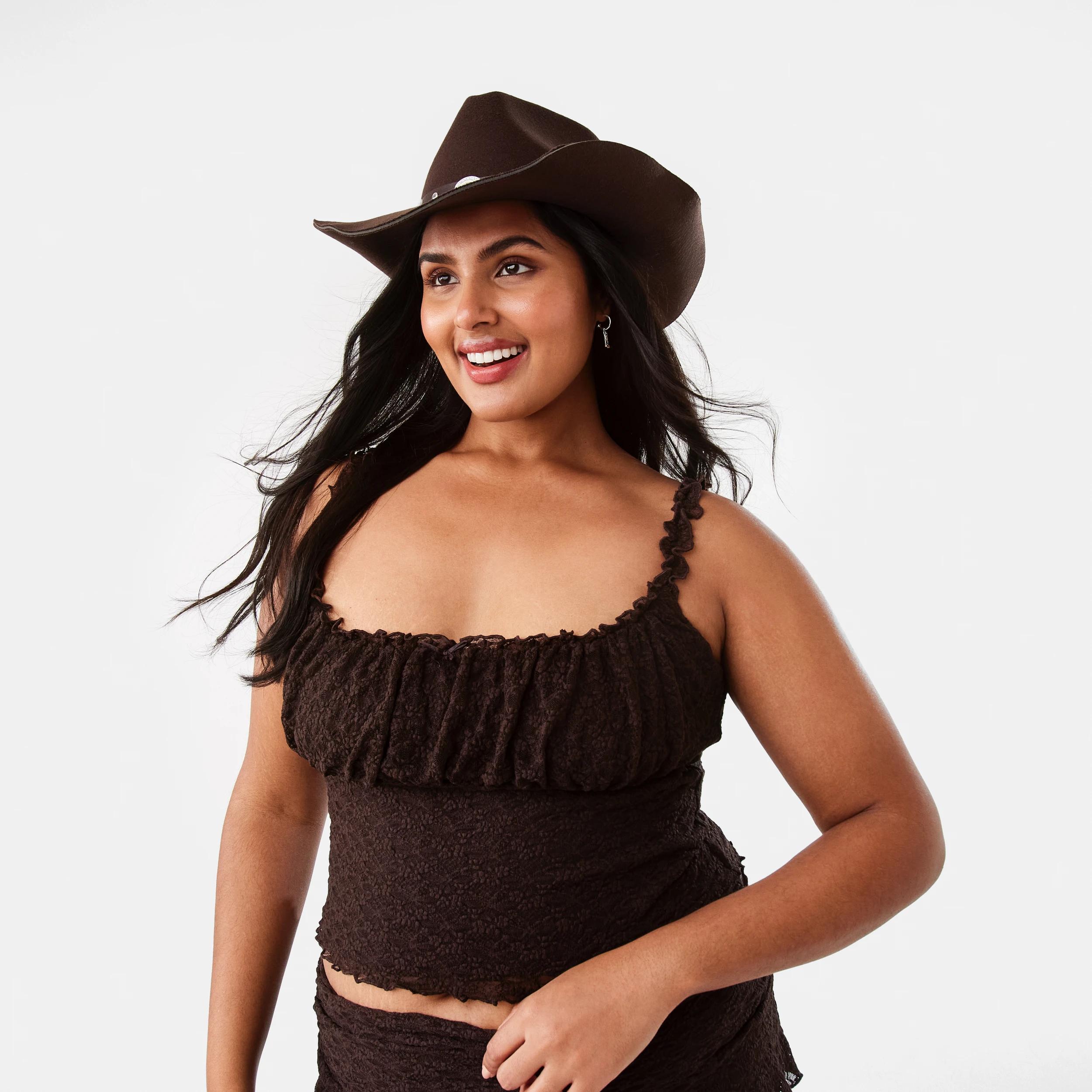 3 Sleeveless Lace Cami Melt Brown, 3 of 10