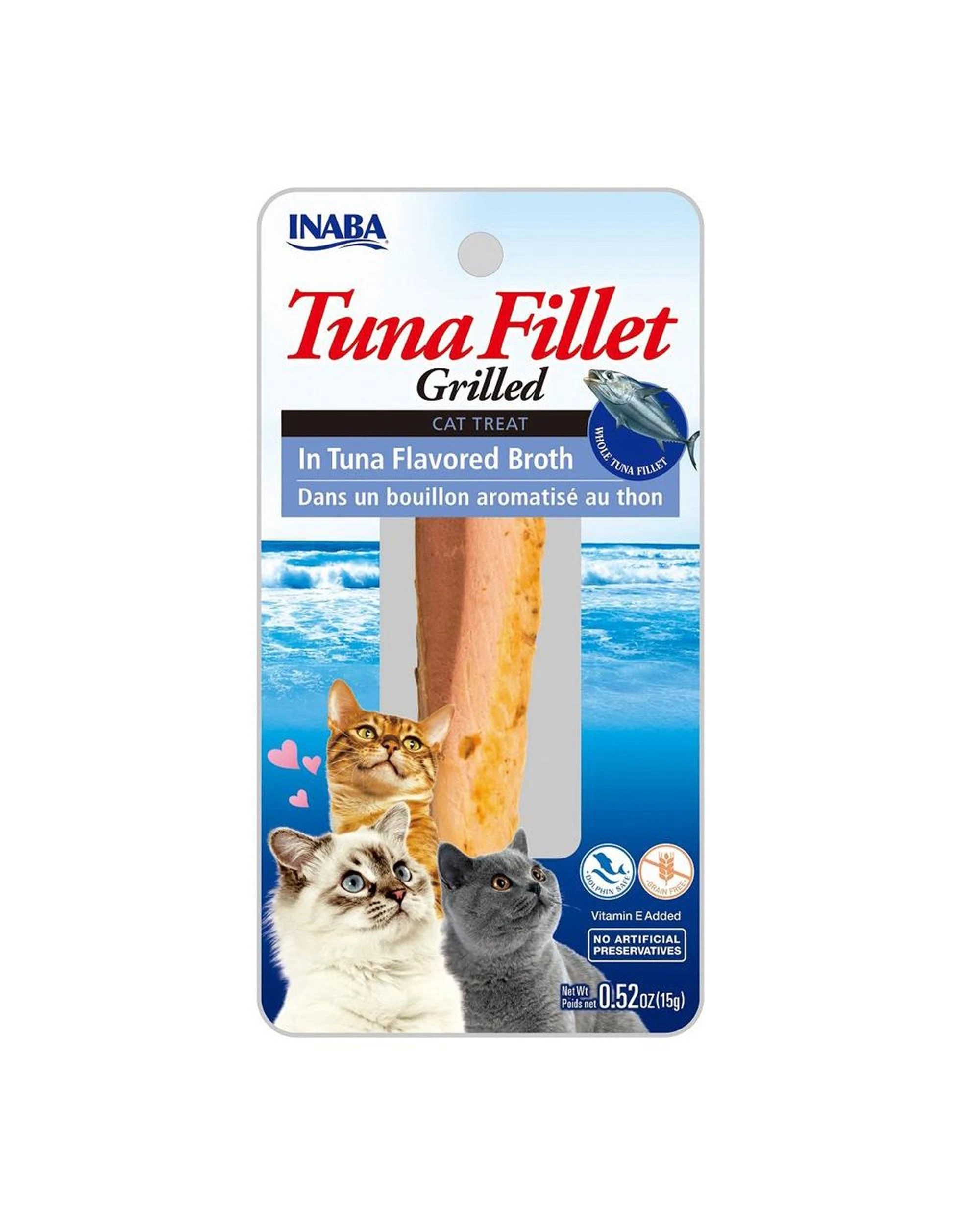 1 Inaba Tuna Fillet Grilled Cat Treat in Tuna Flavored Broth 6 x 15g, 1 of 2