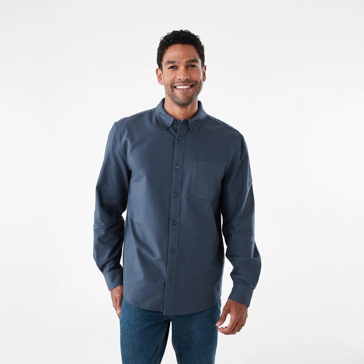 1 Long Sleeve Oxford Shirt BLUE NIGHTS, 1 of 7