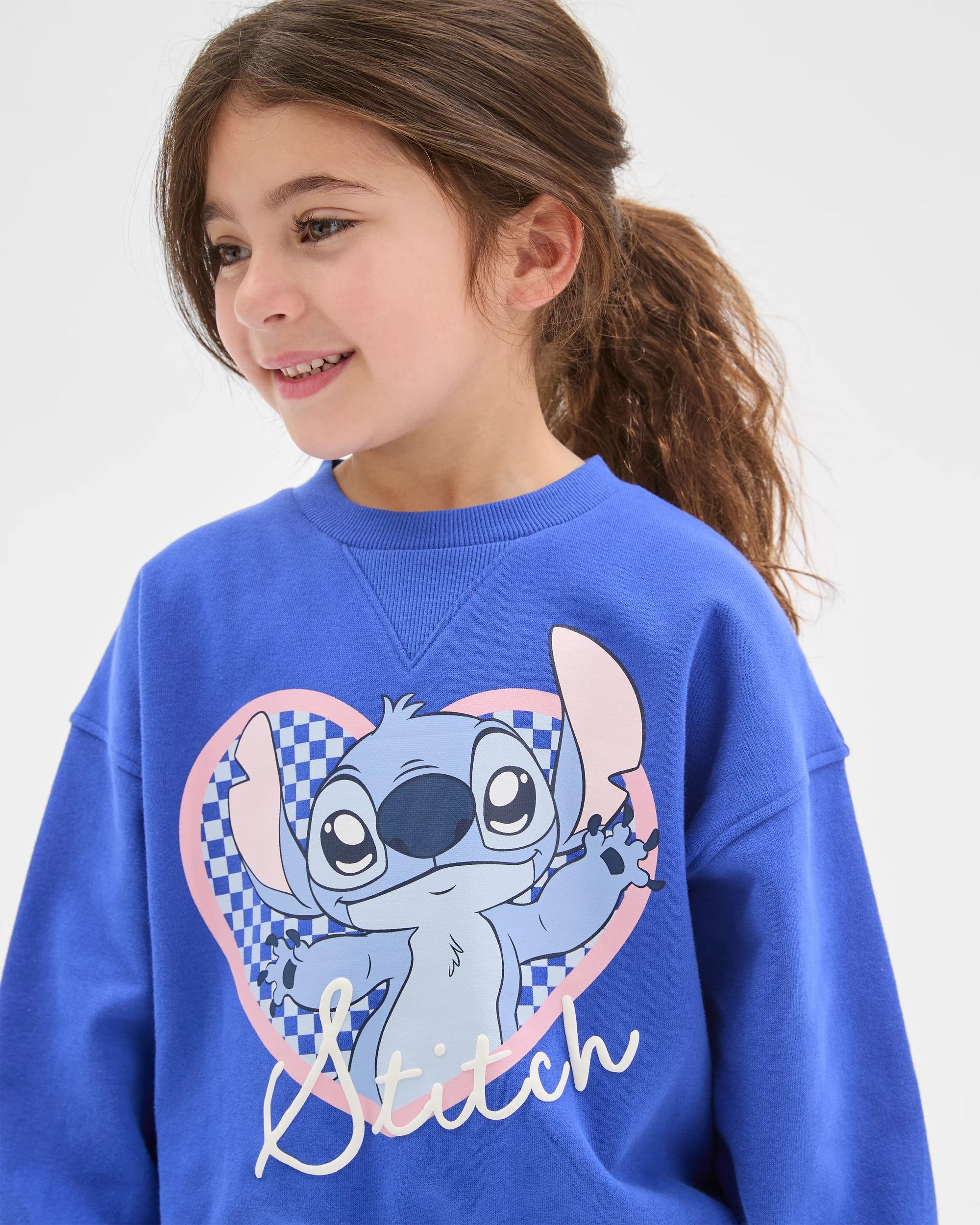 2 Disney Lilo & Stitch Australian Cotton Blend Jumper and Bike Shorts Set BLUE, 2 of 6
