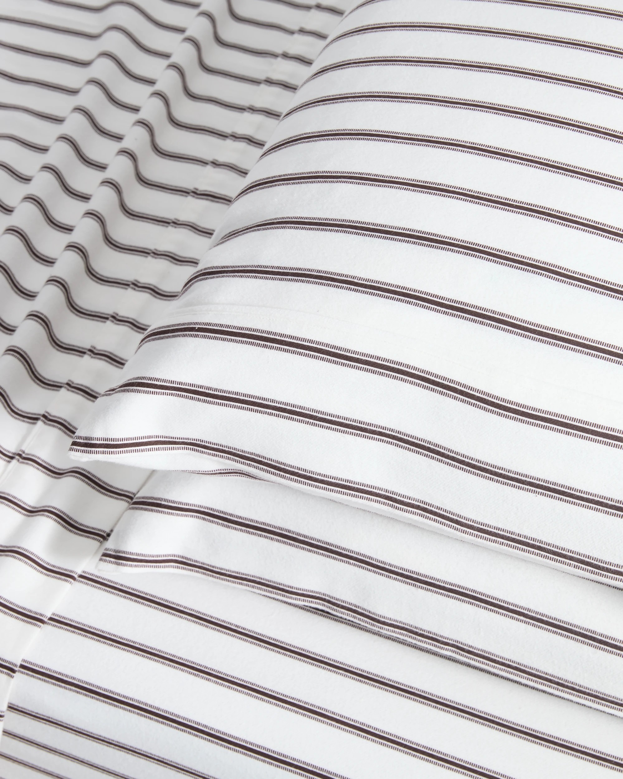 2 Target Taylor Stripe Flannelette Sheet Set - Queen Bed - Brown, 2 of 4