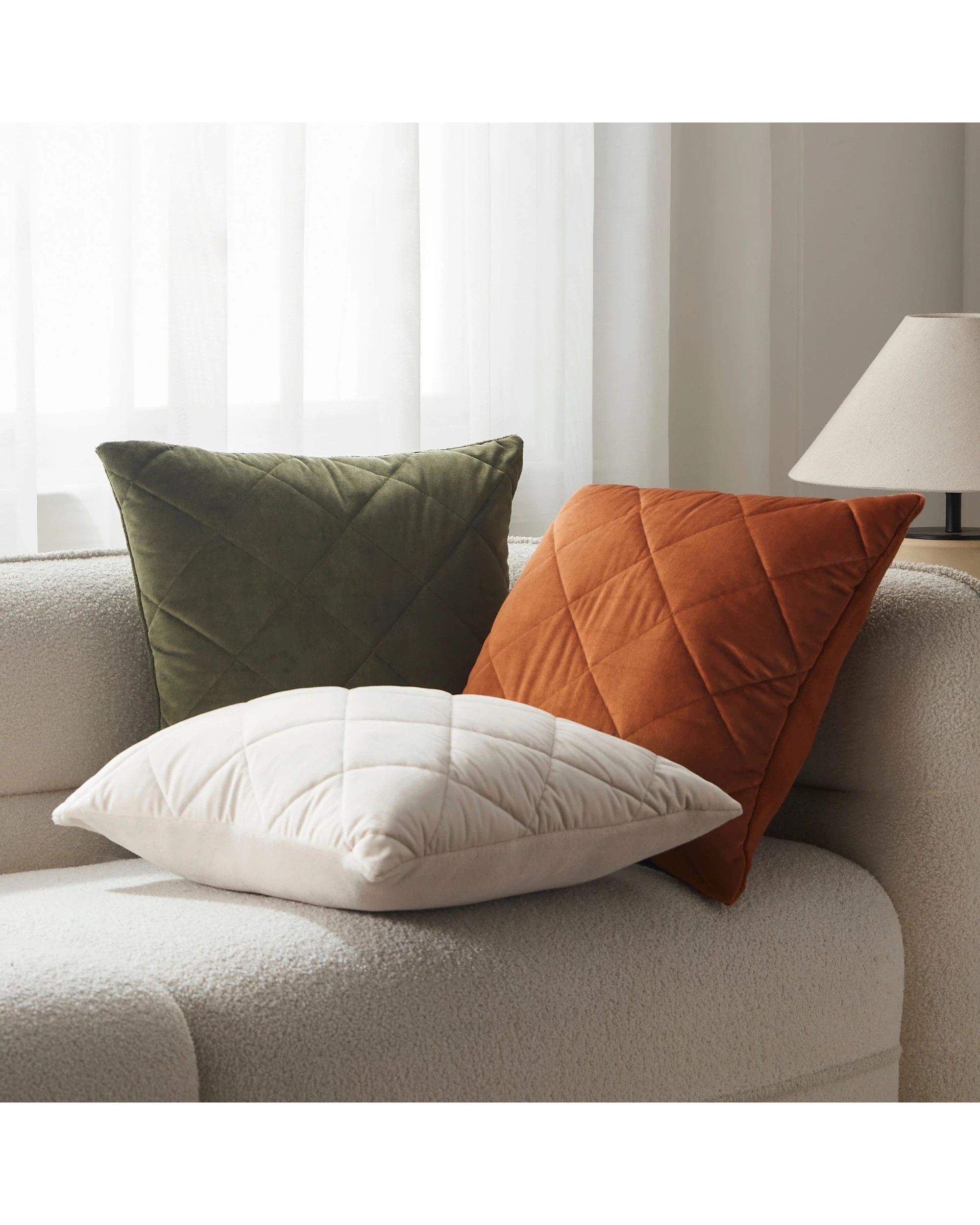 4 Dreamaker Haven Quilted Cushion 50x50cm - Rust, 4 of 4