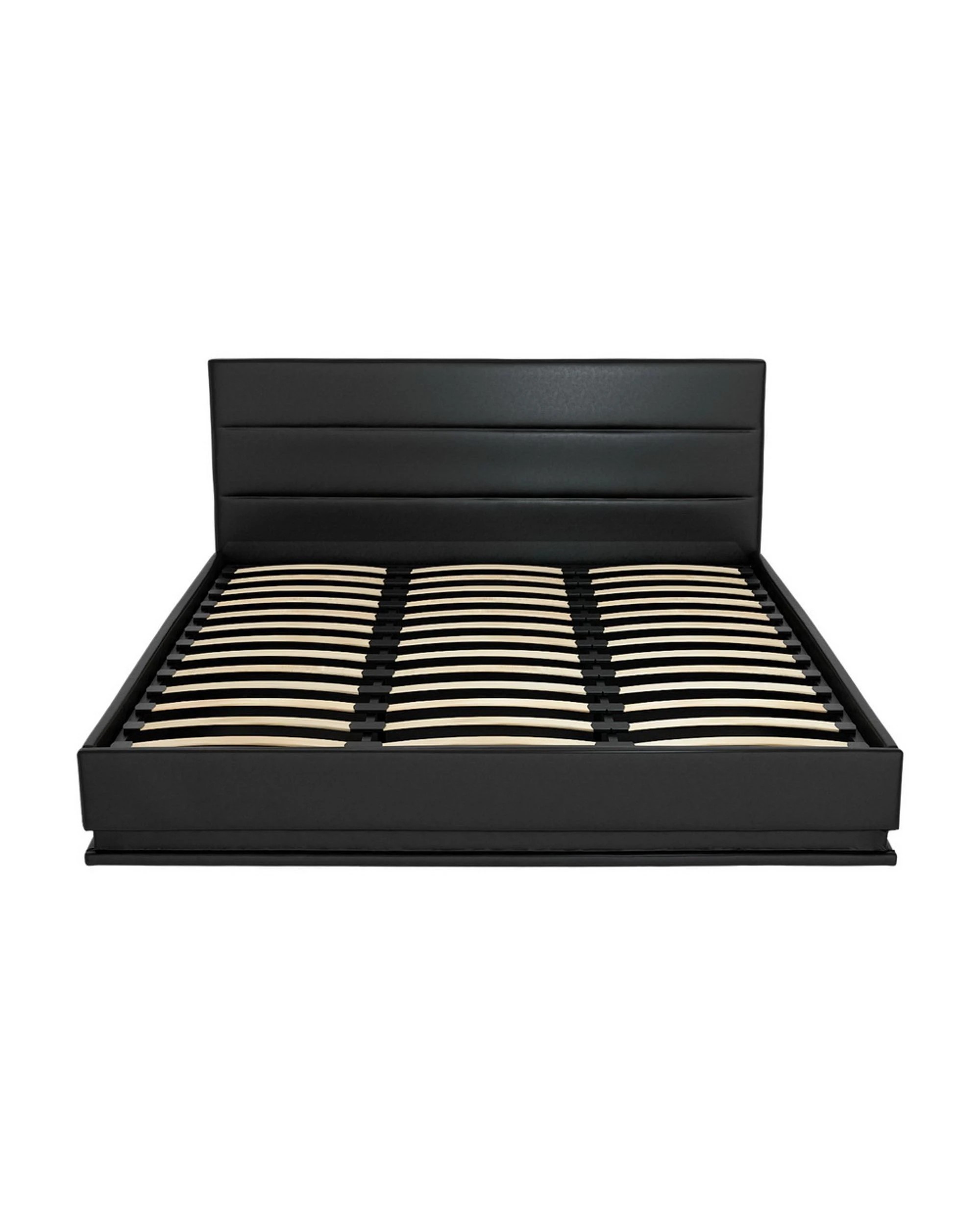 3 Artiss Bed Frame King Size LED Gas Lift Under Bed Storage Upholstered Sturdy Easy Assembly Remote Control - Black, 3 of 6