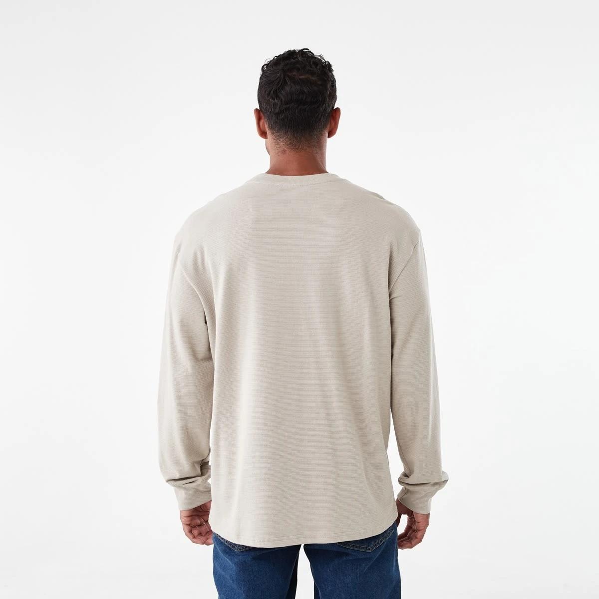 3 Long Sleeve Oversized Textured T-shirt Bge String, 3 of 5