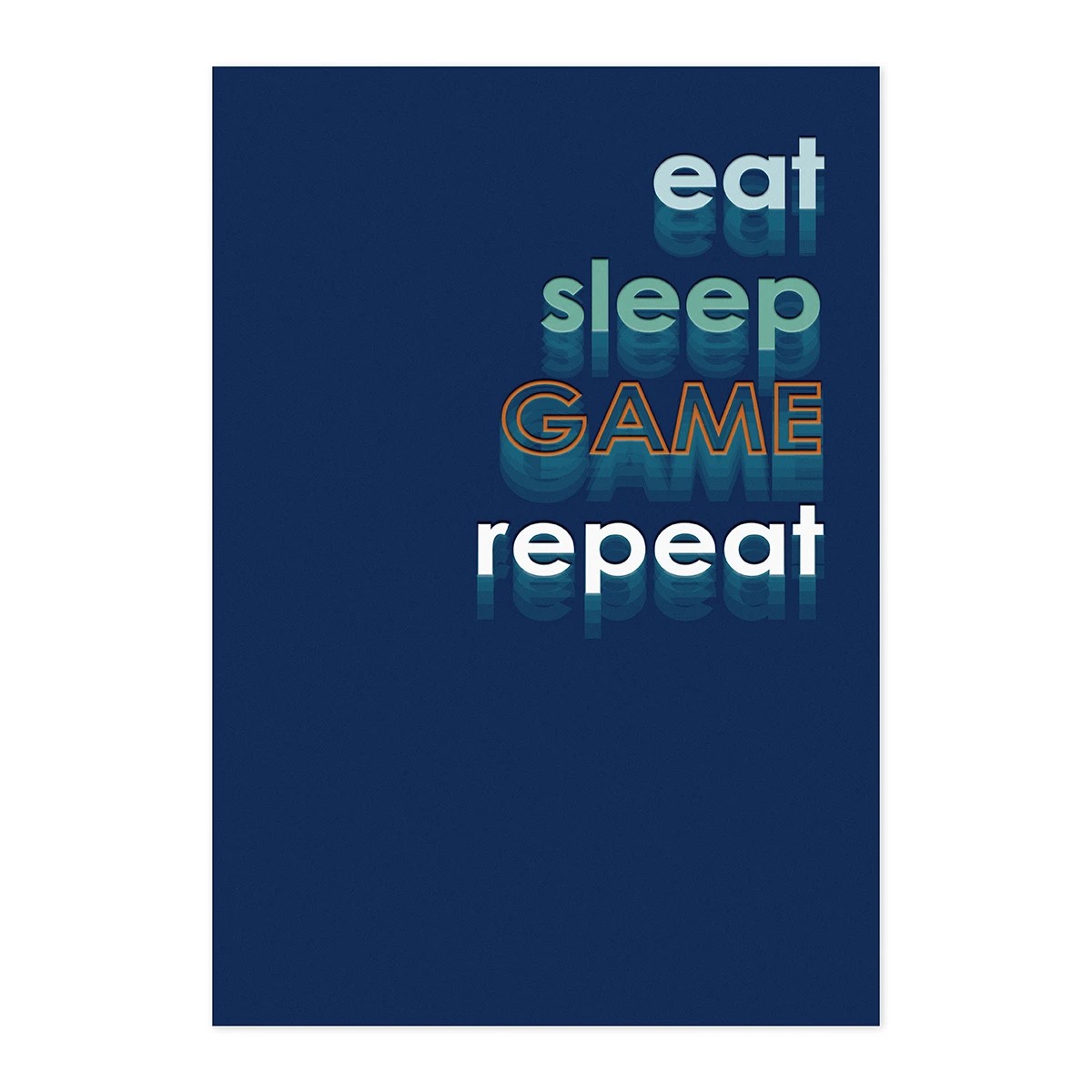 3 Connections from Hallmark Birthday Card - Eat, Sleep, Game, Repeat, 3 of 3