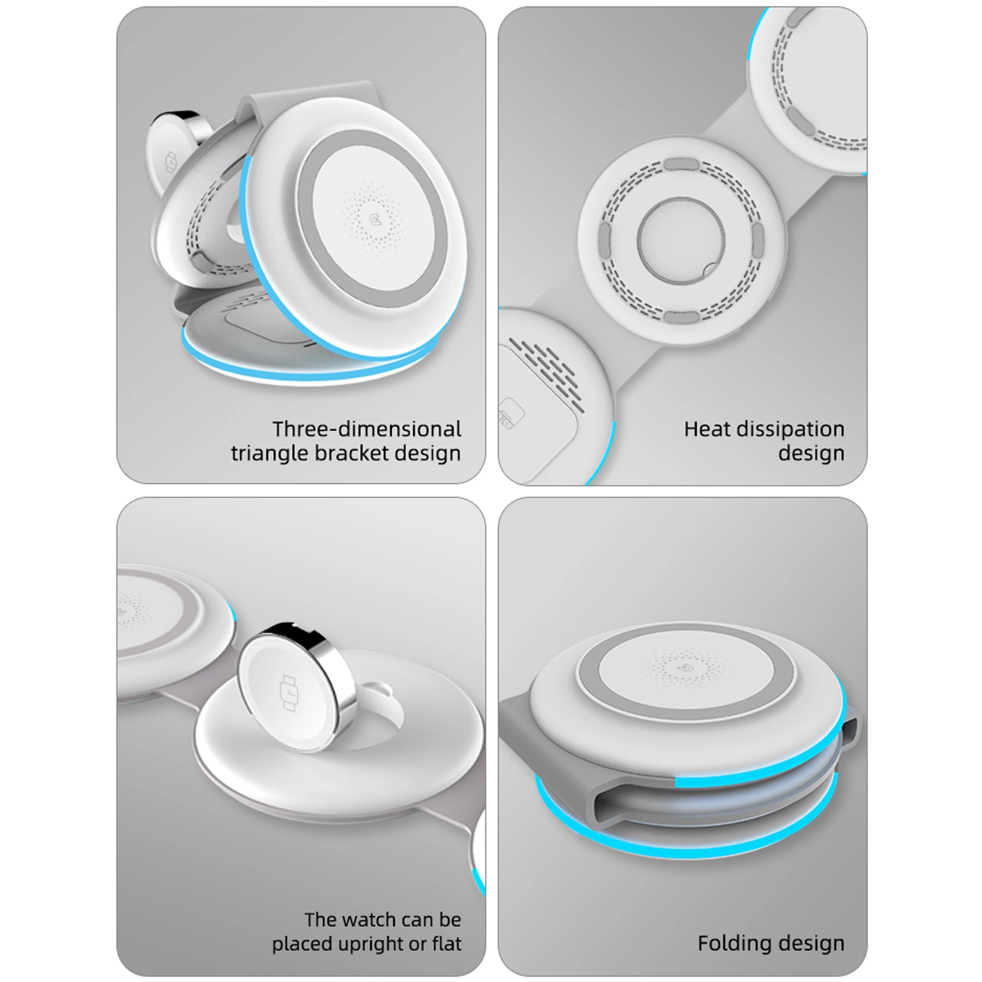 8 TODO 3 in 1 Wireless Phone Charger 15W Fast Charge Earphone Watch Magnetic Charge, 8 of 8