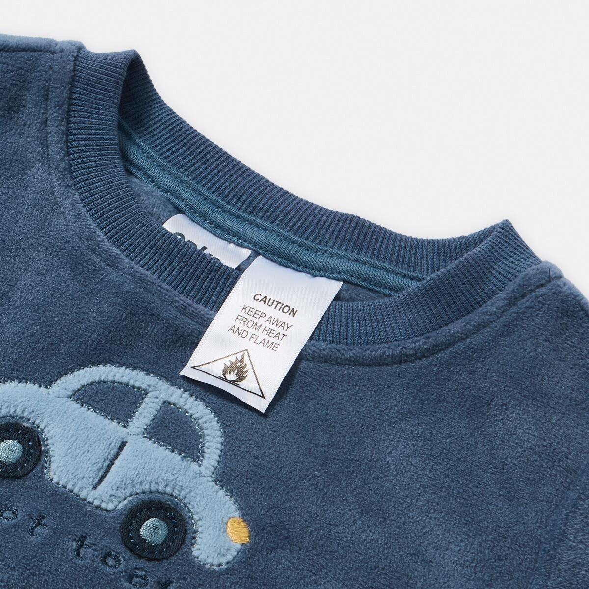 3 Twosie Fleece Pyjama Set Nvy Car, 3 of 4
