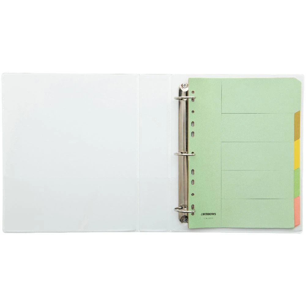 5 J.Burrows Insert Binder A4 3 D-Ring 38mm White, 5 of 5