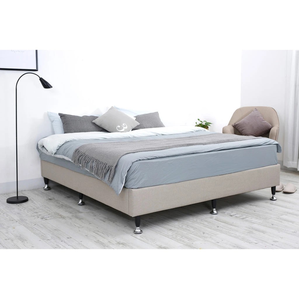 6 Zzz Atelier King Single Ensemble Bed Base with Solid Slat Support - Beige, 6 of 7