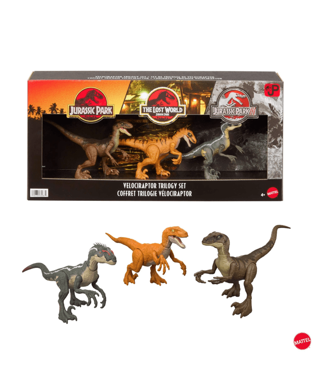 Jurassic World Jurassic Park I, II and III Velociraptor Trilogy