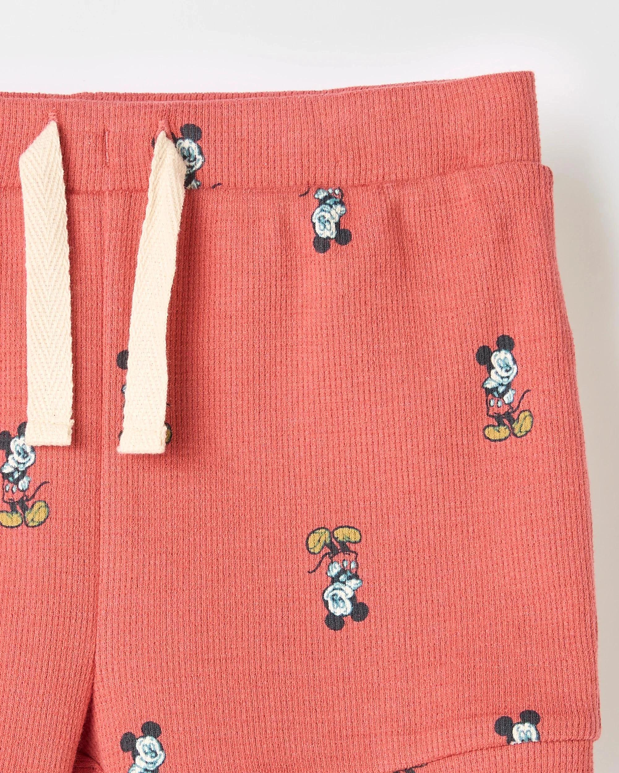 3 Baby Disney Organic Cotton Waffle Bodysuit and Shorts 2 Piece Set MICKEY MOUSE, 3 of 3