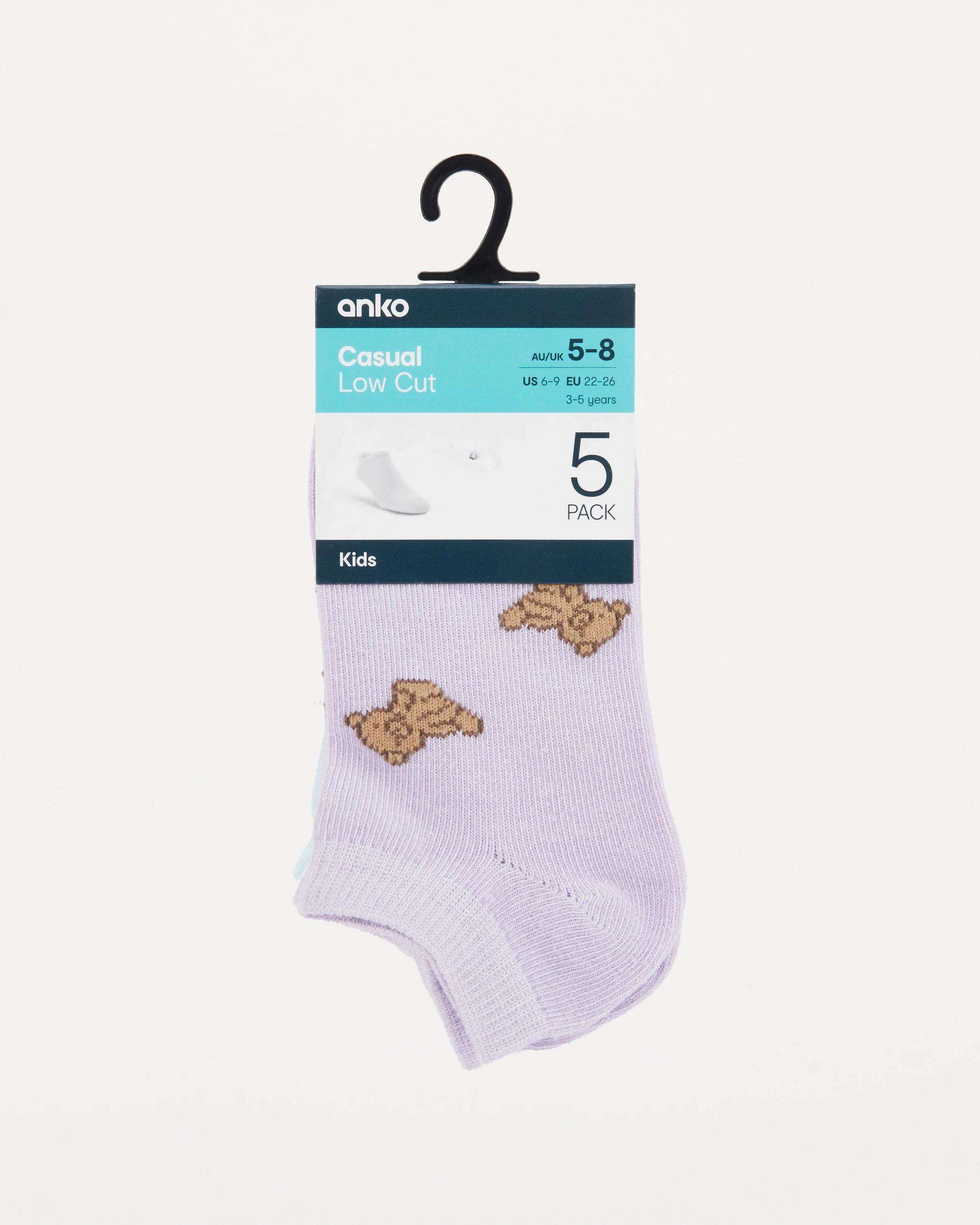 3 5 Pack Low Cut Socks Pur Bear, 3 of 3